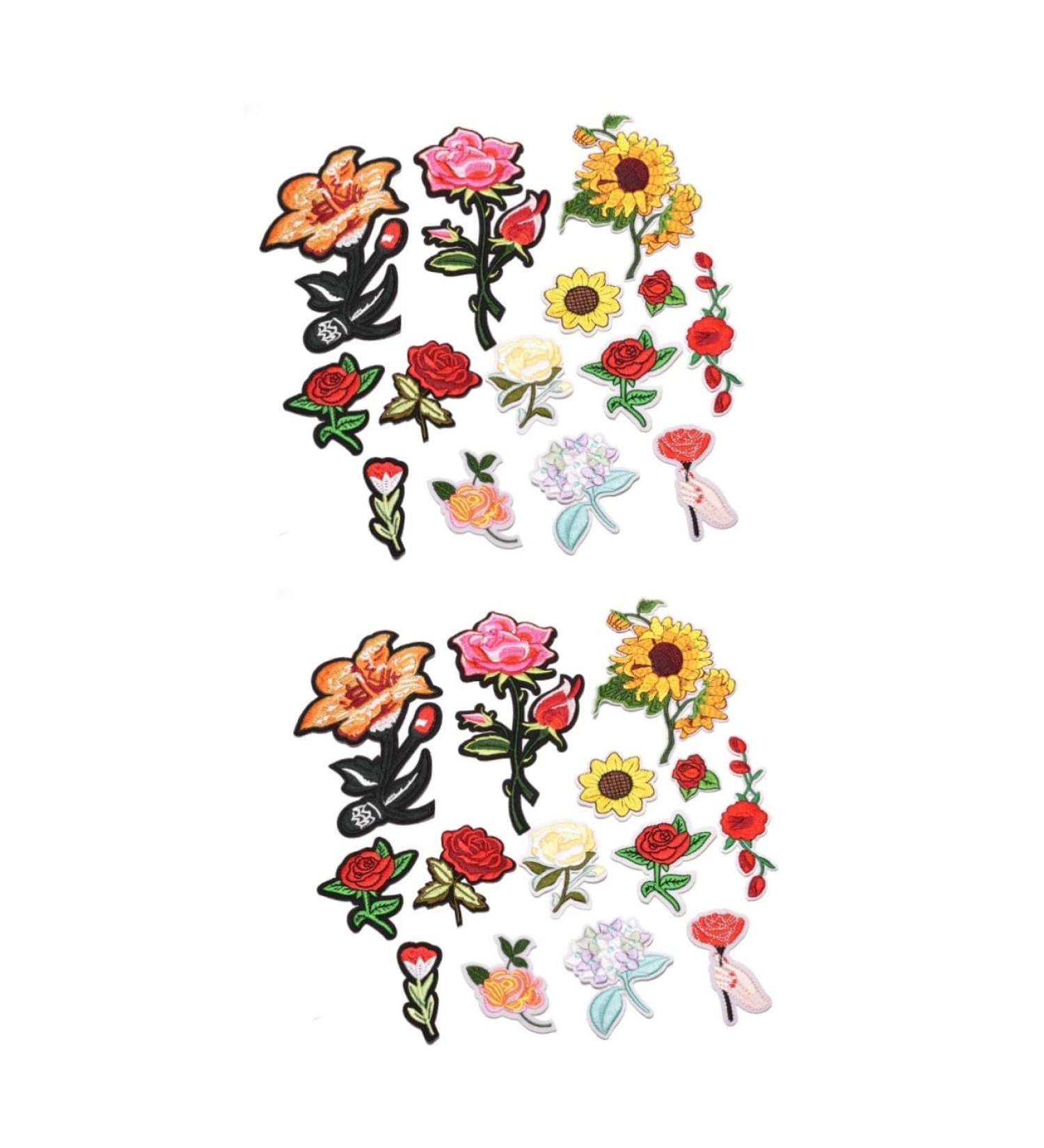 COHEALI 28 Pcs Stickers for Kids Floral Shaped Applique Patch Design Clothes Patches Badge Plaque As Shownx2pcs Mx2pcs - Buy Online on GoSupps.com