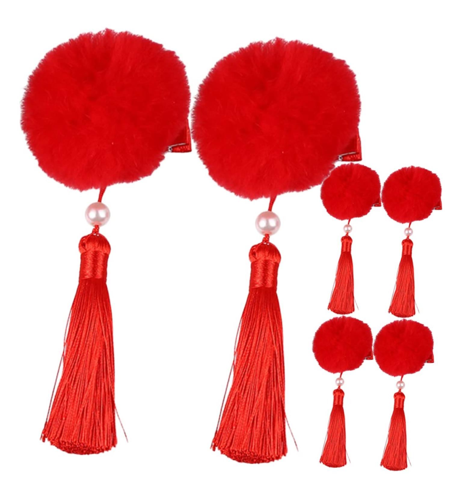 Beavorty 3 Pairs tassel hair ball hair clip cosplay hair pin flower hair barrettes metal hair barrettes aesthetic hair accessories tassel ball modeling artificial baby girl - Buy Online on GoSupps.com