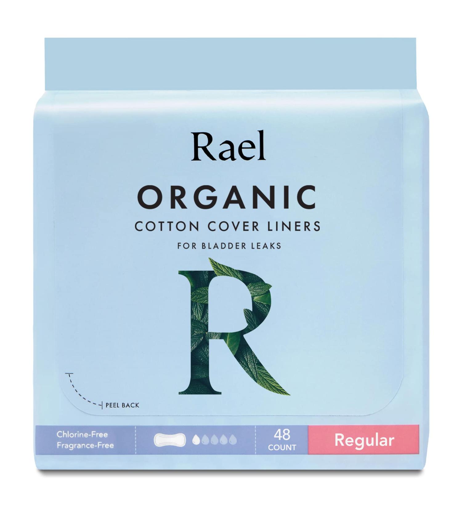 Rael Organic Cotton Cover Liners for Bladder Leaks - 48 Count | Eco-Friendly & Comfortable - Buy Online on GoSupps.com