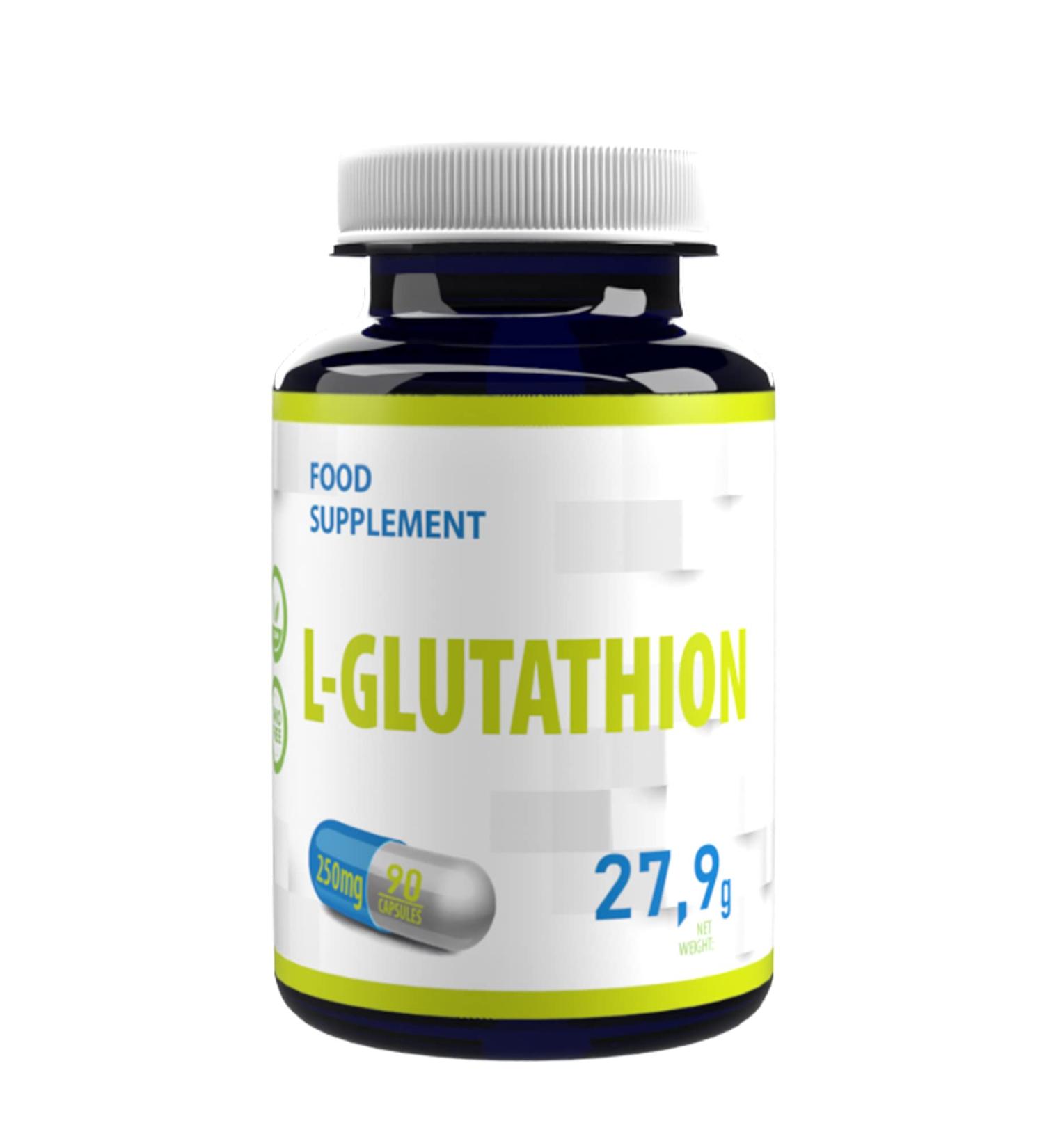 L-Glutathione 250mg - 90 Vegan Capsules for Skin & Liver Detox | High Dose Laboratory Tested - Buy Online on GoSupps.com