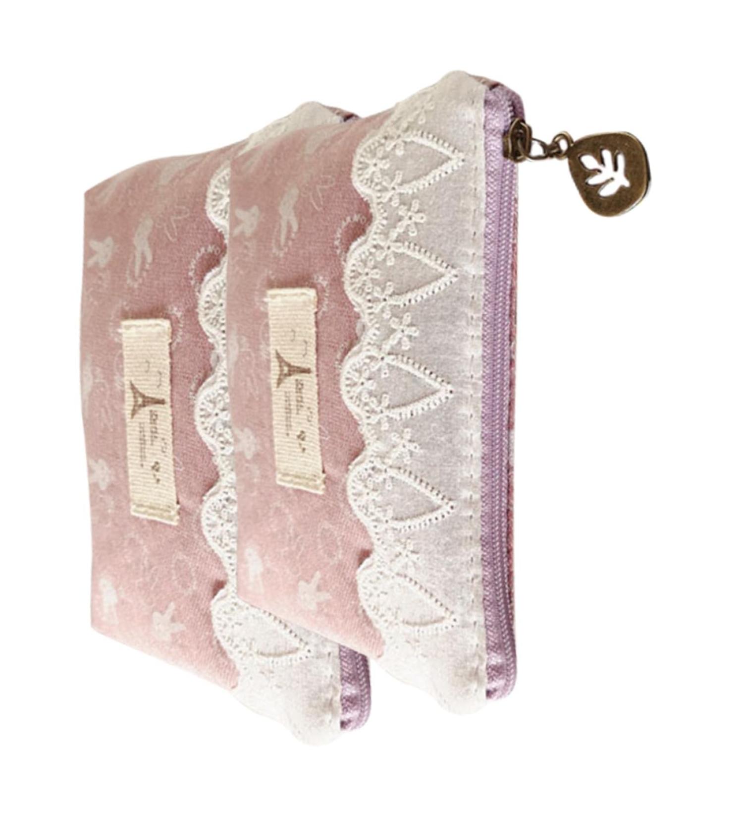 Teen Period Bags - 2pcs Storage & Pad Holder Pouches | Portable & Multi-functional Handbag for Daily Use - Buy Online on GoSupps.com