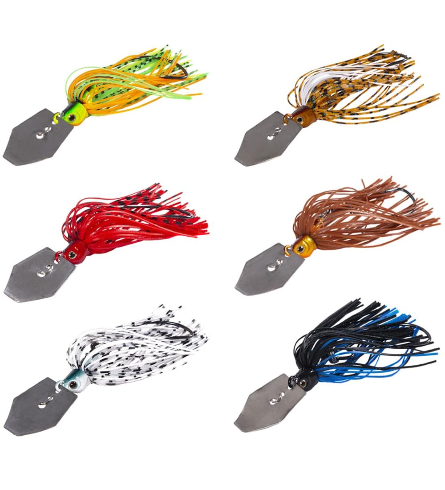 Chatterbait Artificial Bait Set - 6-Piece Spinner Fishing Lure for Pike Trout & Perch - International Shipping Available - Buy Online on GoSupps.com