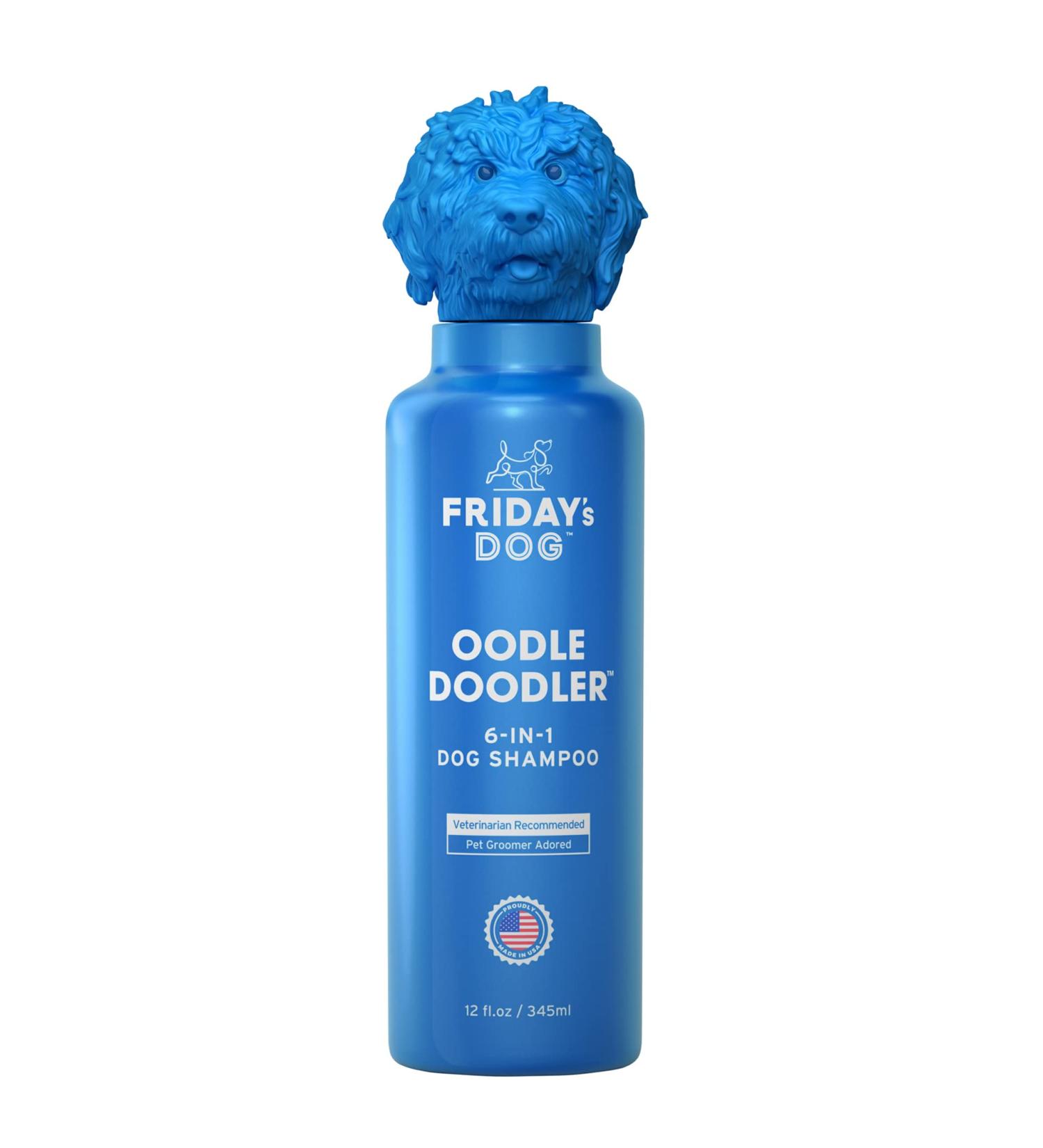 Fridays Dog Grooming 12 oz Oodle Doodler Shampoo - Cleanse, Soothe, and Deodorize with Skin-Healthy Formula for a Shiny Coat - Buy Online on GoSupps.com