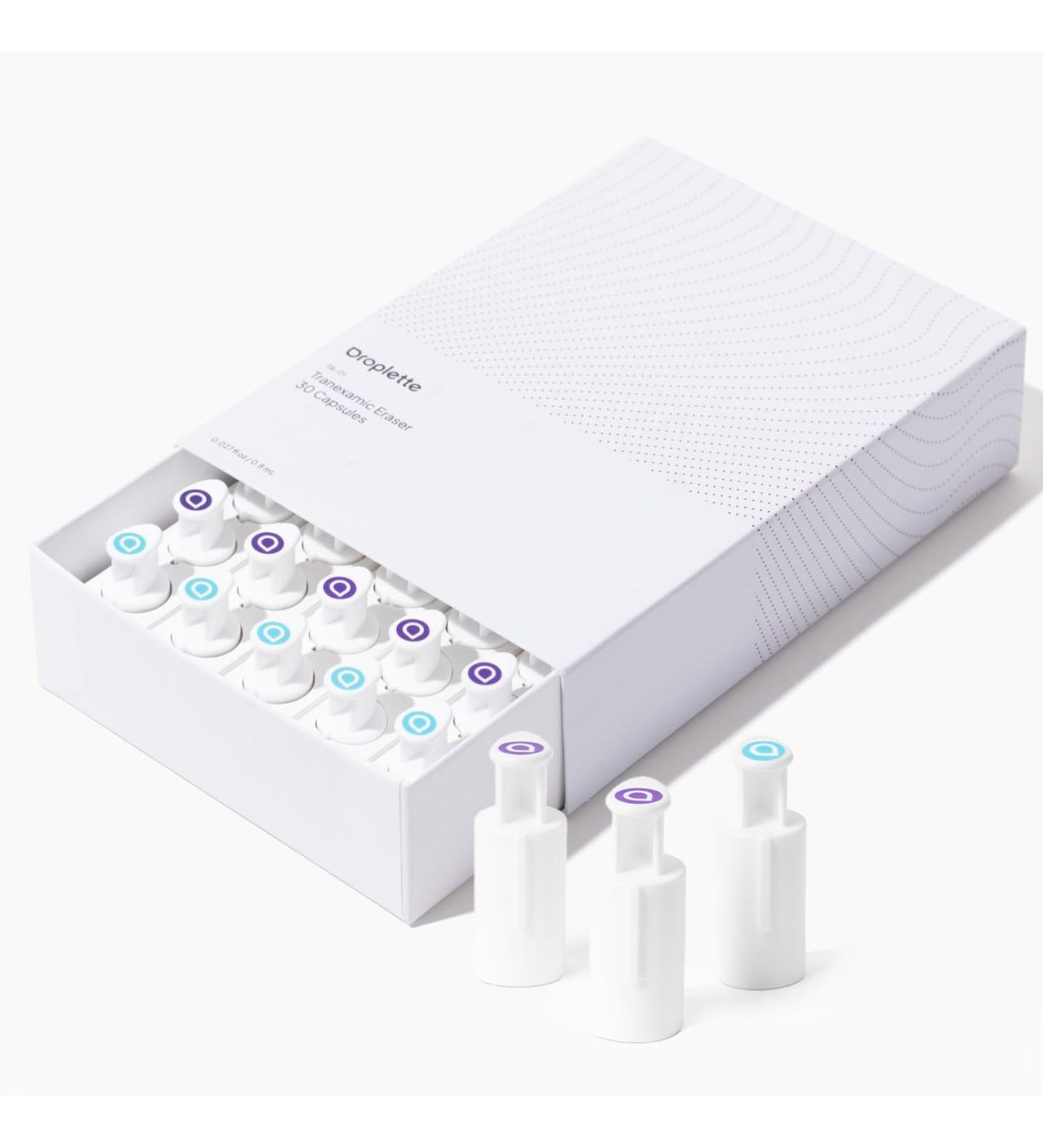 Droplette Tranexamic Eraser Refill Capsules | Even Skin Tone & Reduce Dark Spots | Tranexamic Acid Arbutin & Niacinamide - 30 Count - Buy Online on GoSupps.com