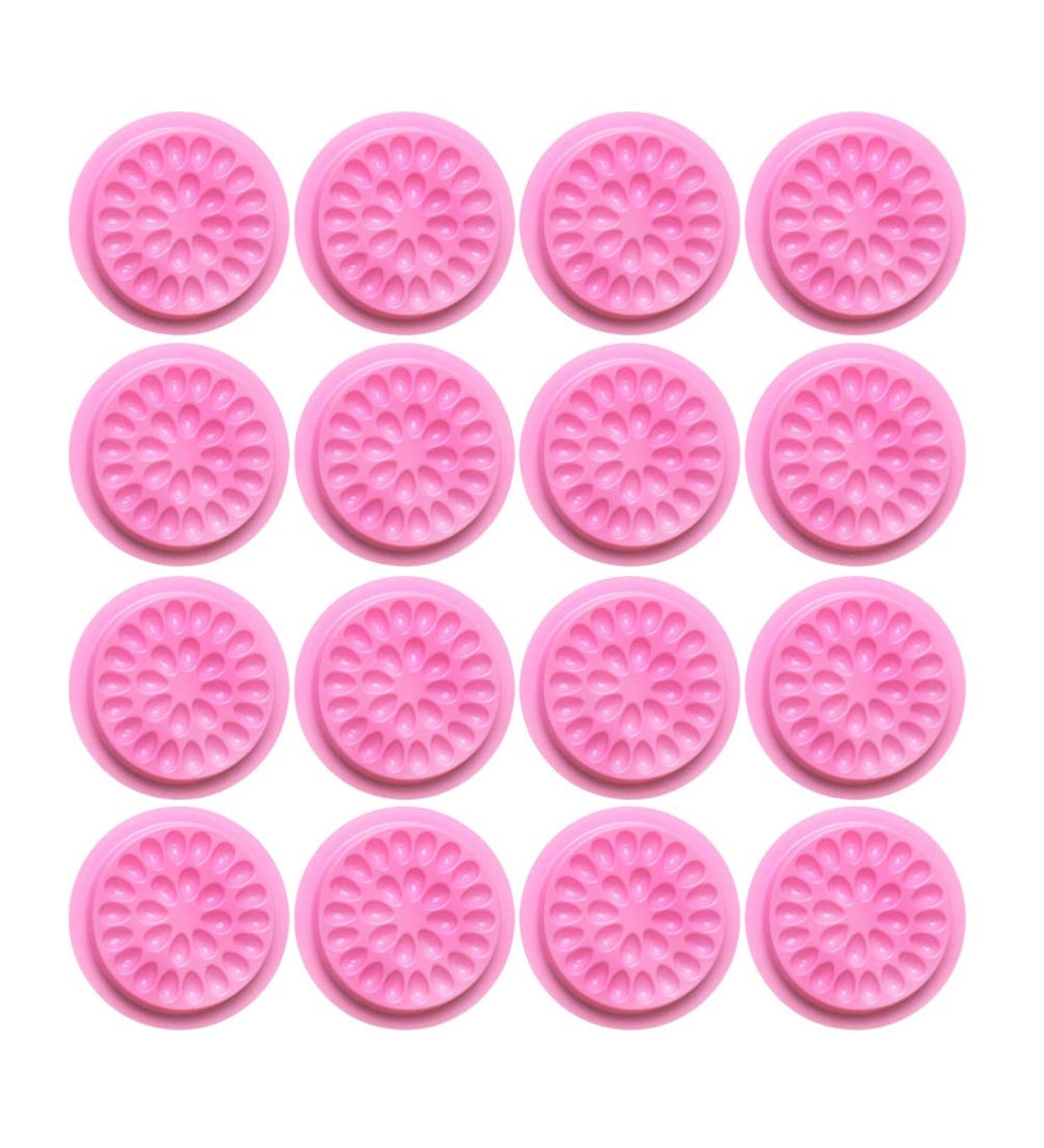 Minkissy 20-Pack Disposable Eyelash Adhesive Holders - Transparent Plastic for Easy Application & No Loss - Buy Online on GoSupps.com