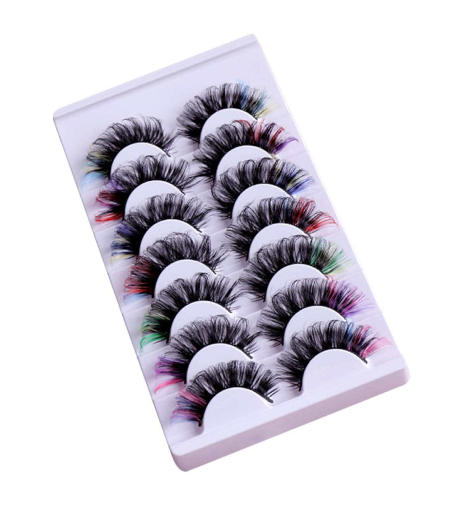 FRCOLOR 7 Pairs Fake Eyelashes False Lashes Cosmetic Lashes Women Lashes with Color Colored Lashes False Lash Extensions Individual Lashes Curl Lash Clusters Chemical Fiber Extend Cosplay - Buy Online on GoSupps.com