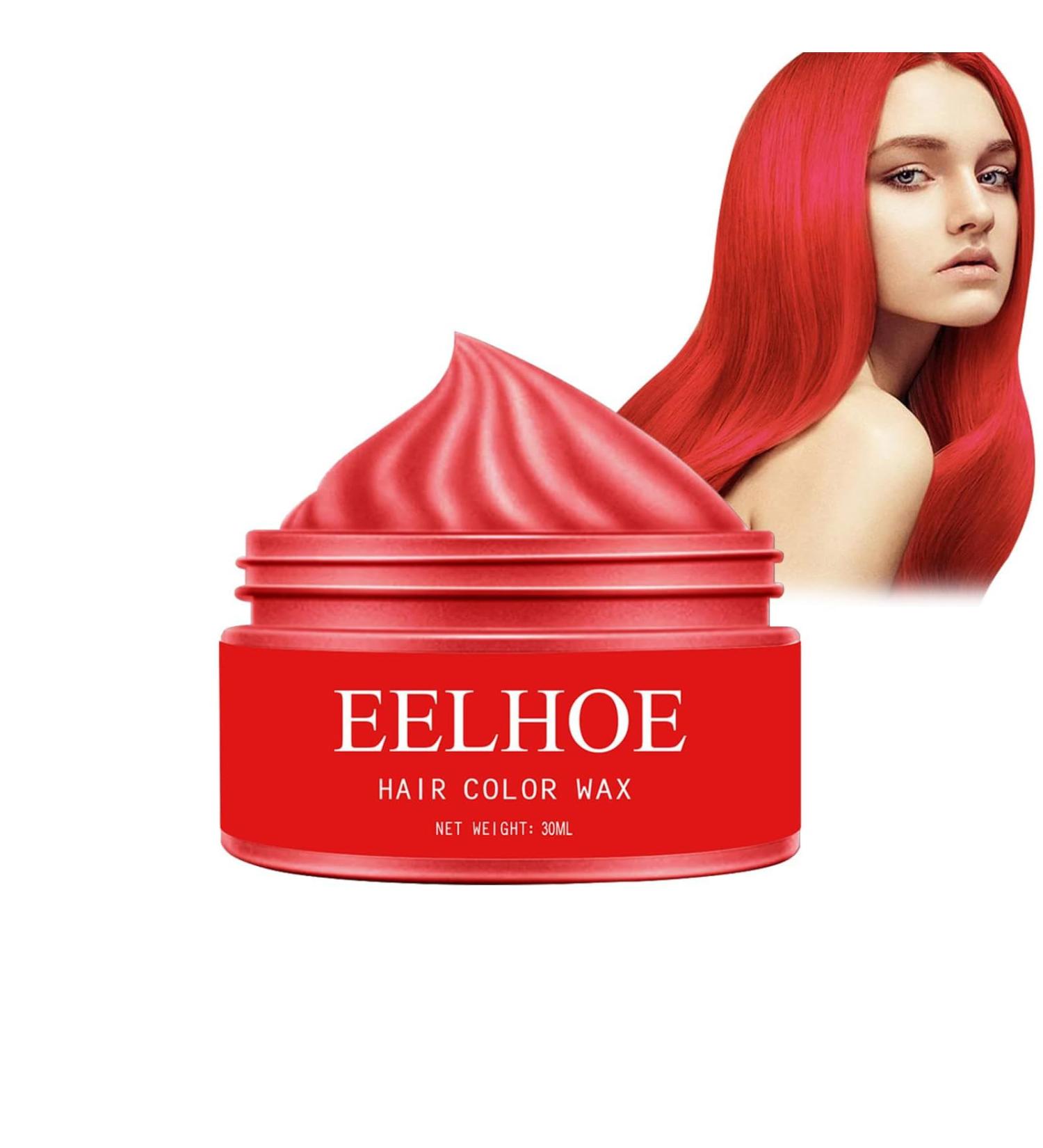Hair Colour Wax Temporary Hair Dye Disposable Hair Dye Temporary Hair Colour Colour Hair Dye Wax Easy Washable Colour Change Hair Dye Temporary Hair Dye Wax for Men Women Party Cosplay Red - Buy Online on GoSupps.com