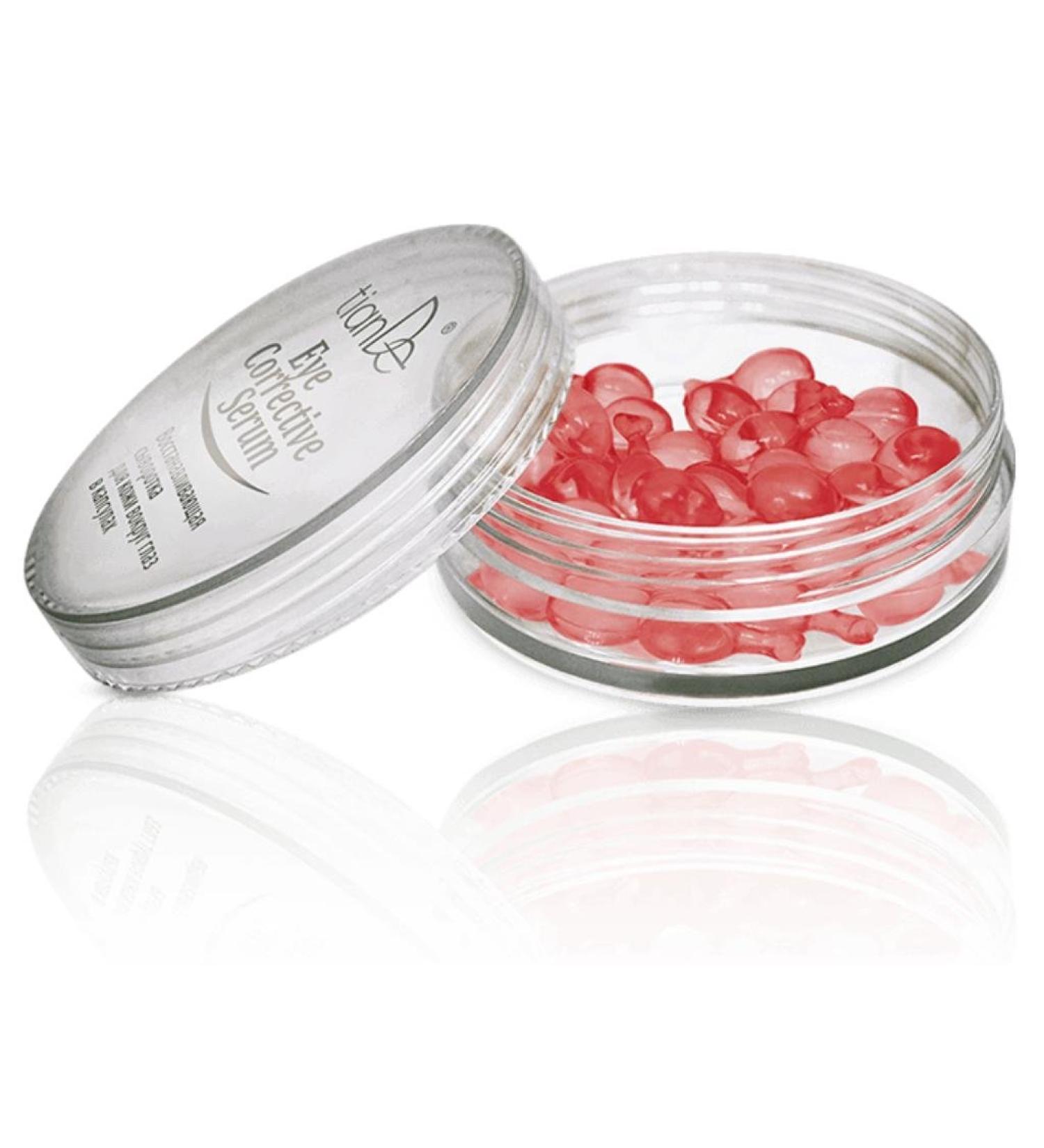 Tiande regenerating serum for the skin around the eyes in capsules with tocopherol silk and jojoba extracts Eye Corrective Serum 10102 TIANSE 36 x 0.7 g for reducing sacks and wrinkles