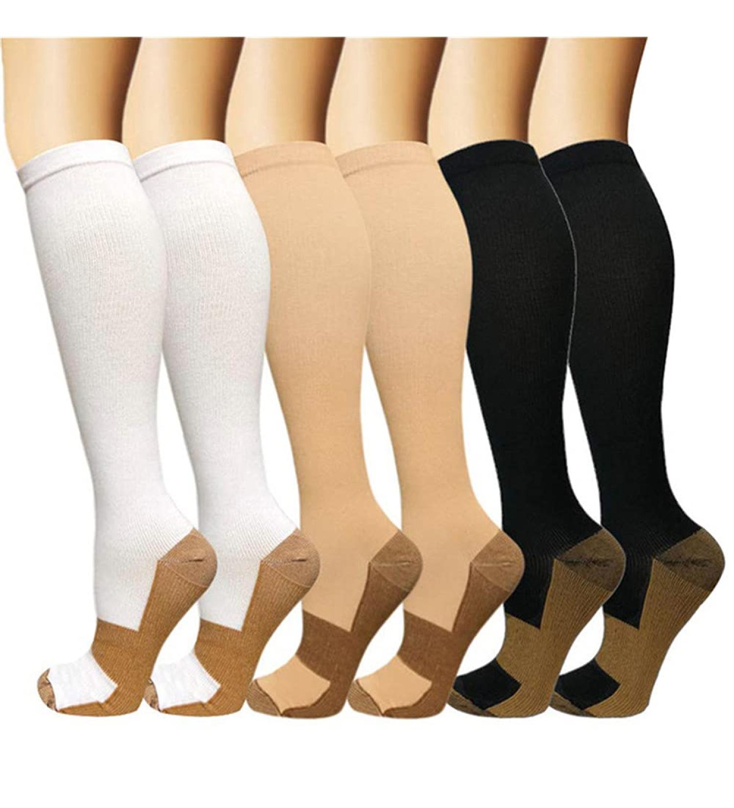 JILIBABBA Knee High Compression Socks for Women & Men - Optimal Support for Sports Running Fitness & Travel - Buy Online on GoSupps.com