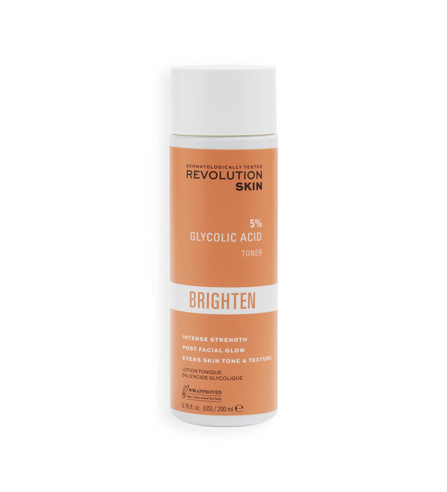 Revolution Beauty London 5% Glycolic Acid Exfoliating Face Toner 200ml - Cleanses and Conditions Skin | Pack of 1 - Buy Online on GoSupps.com