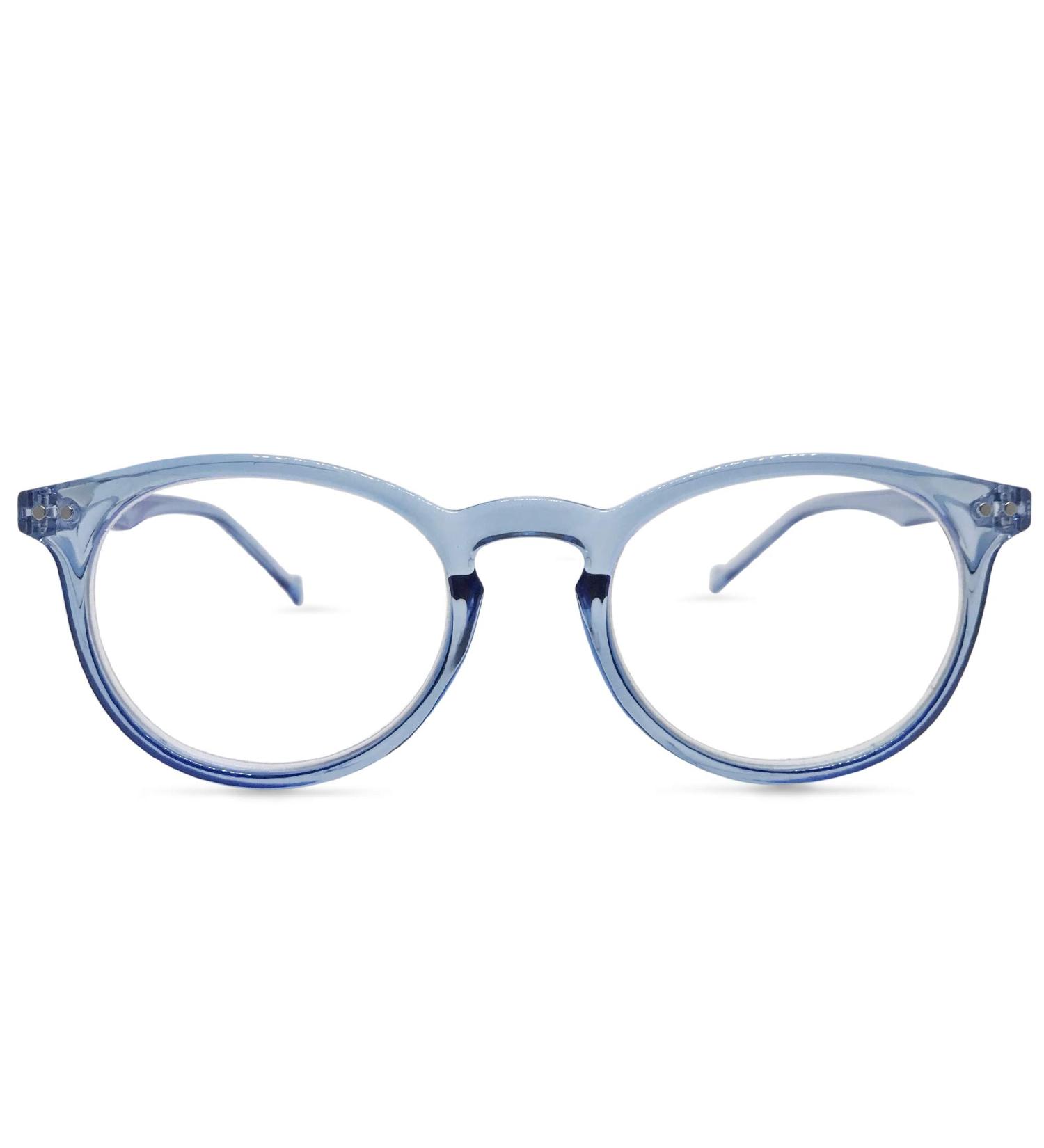 Seattle Anti-Glare Round Blue Light Blocking Glasses - Clear Light Blue - Protect Your Eyes While Working - Buy Online on GoSupps.com
