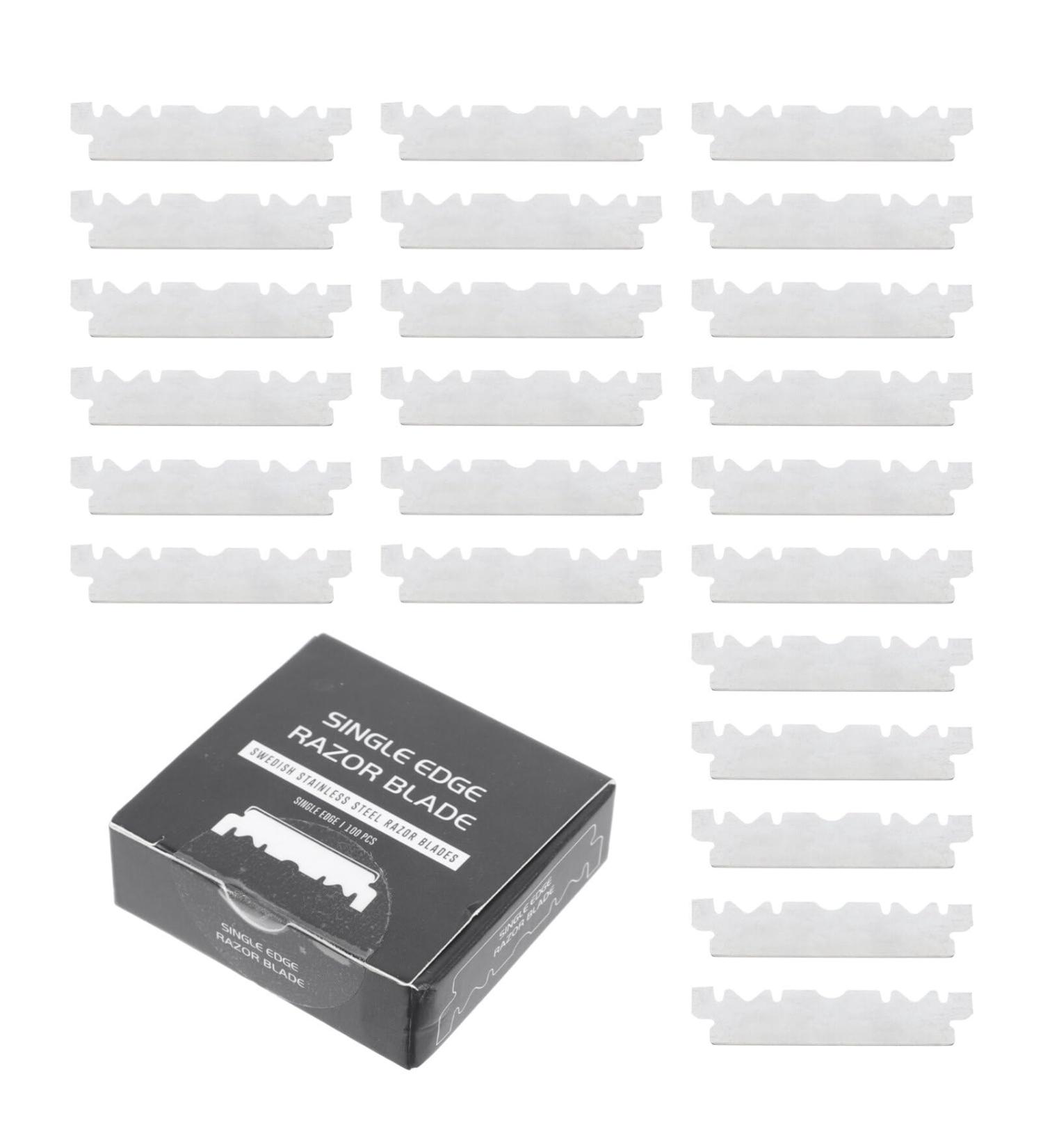 Beavorty 100 st-razor blade beard shaver for men razor for face face tailor facial razor blades to shave hairdressing salon-free steel knives milling milling cutter man