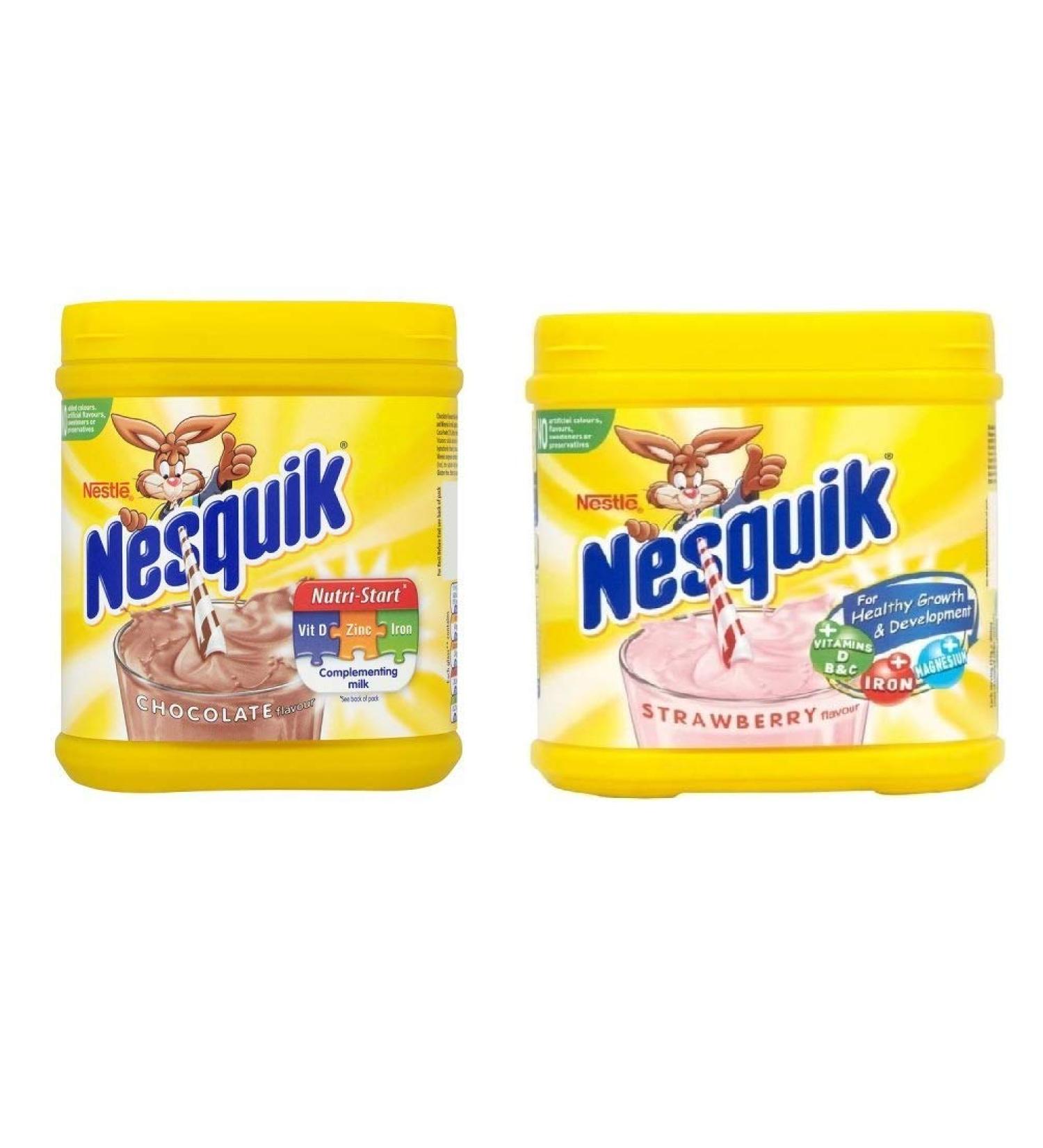  Nesquik Nesquik Milkshake 500g x 2 Chocolate & Strawberry Flavors - Buy Online on GoSupps.com