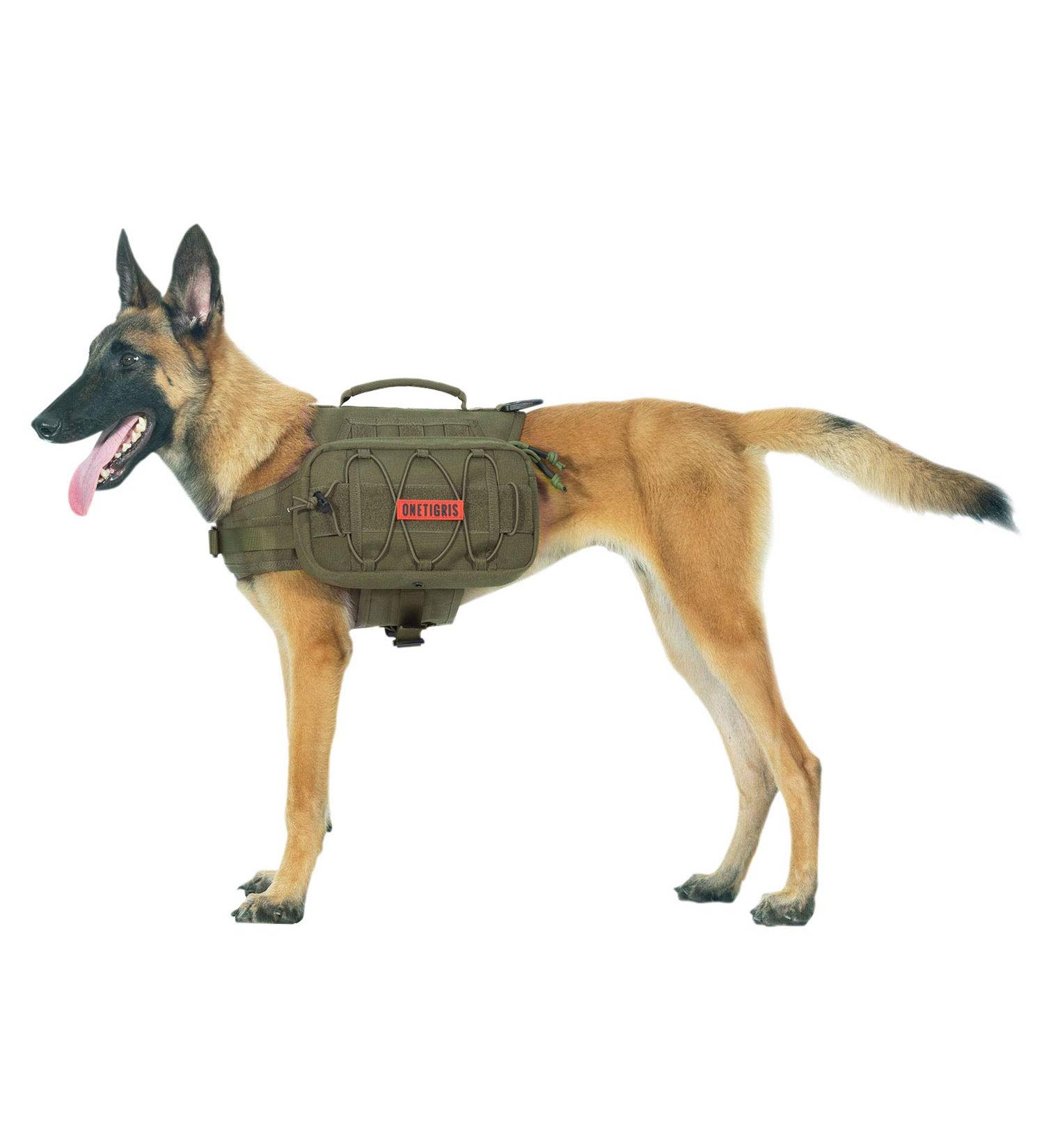 OneTigris Mammoth Dog Backpack 2.0 | Tear-Resistant Camping & Hiking Pack for M/L Size Dogs - L Ranger Green - Buy Online on GoSupps.com