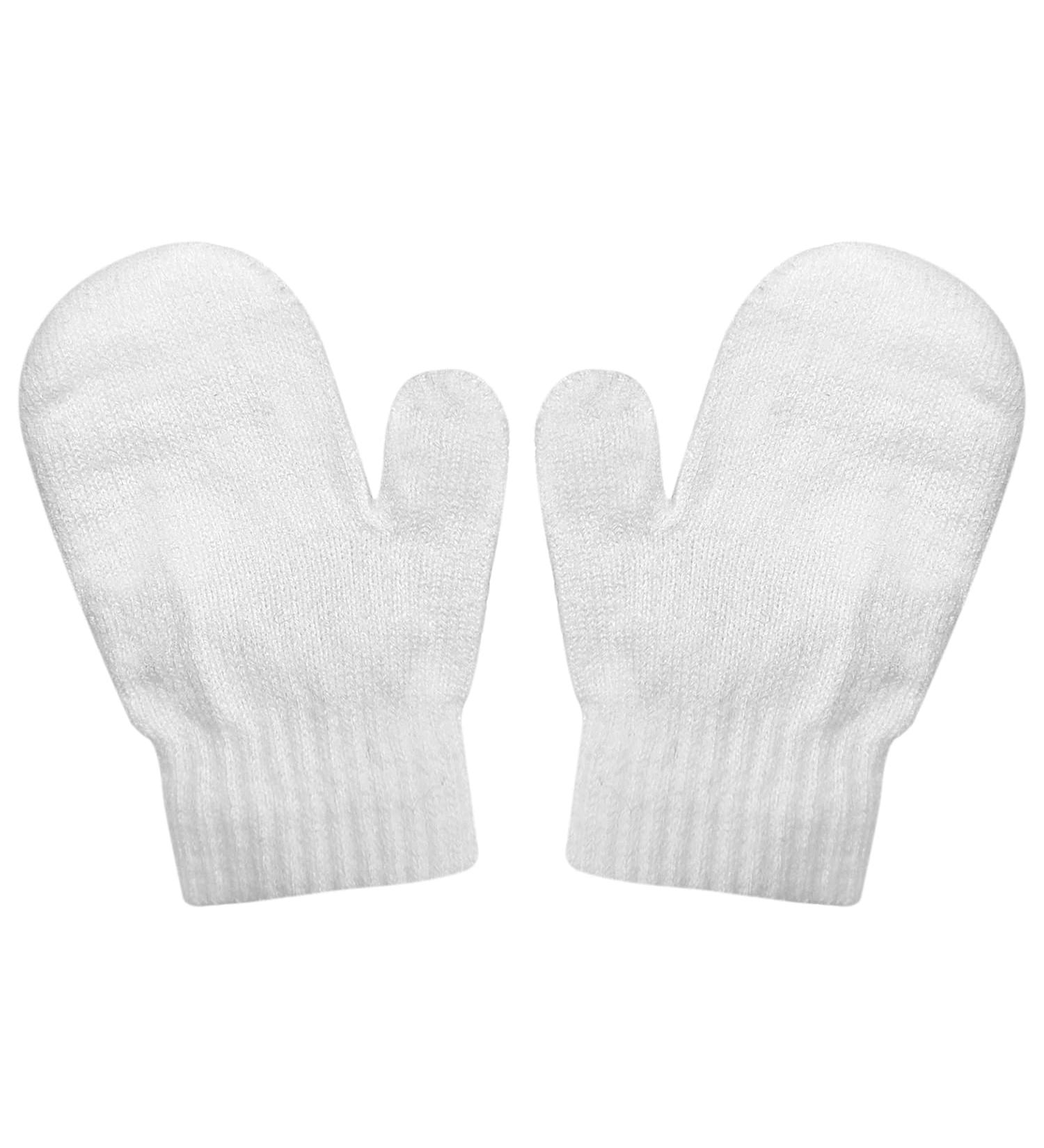 ALLY-MAGIC Toddler Knitted Mittens | Winter Warm Stretch Gloves for Babies | Soft & Cozy White Baby Mittens - Buy Online on GoSupps.com