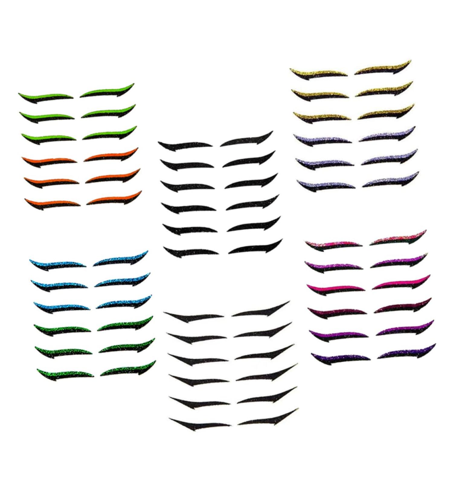 Angoily 6pcs Eyeliner Stickers Self- Cosmetics Korean Eyelid Tape Double Eyelid Tapes Flash Beauty Products 9x9cm Assorted Color - Buy Online on GoSupps.com
