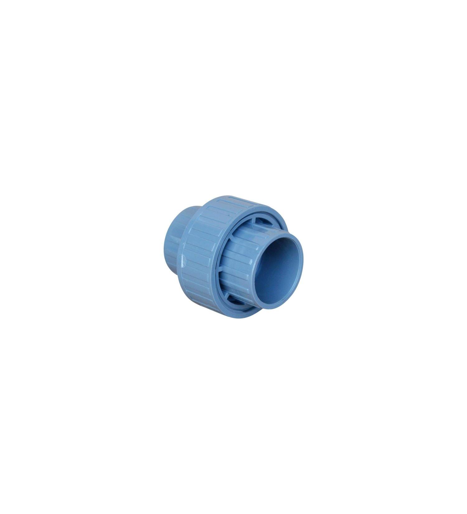 PVC screw connection 50 mm pipe connector adhesive sleeve