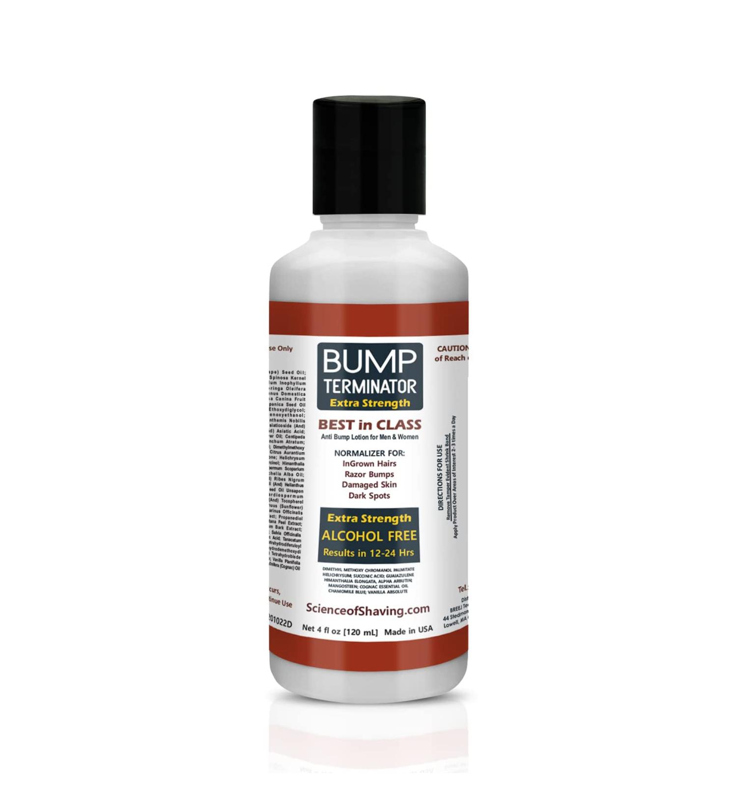 Bump Terminator Extra Strength Alcohol-Free Lotion - Razor Bump Treatment for Men & Women | 4oz - Buy Online on GoSupps.com