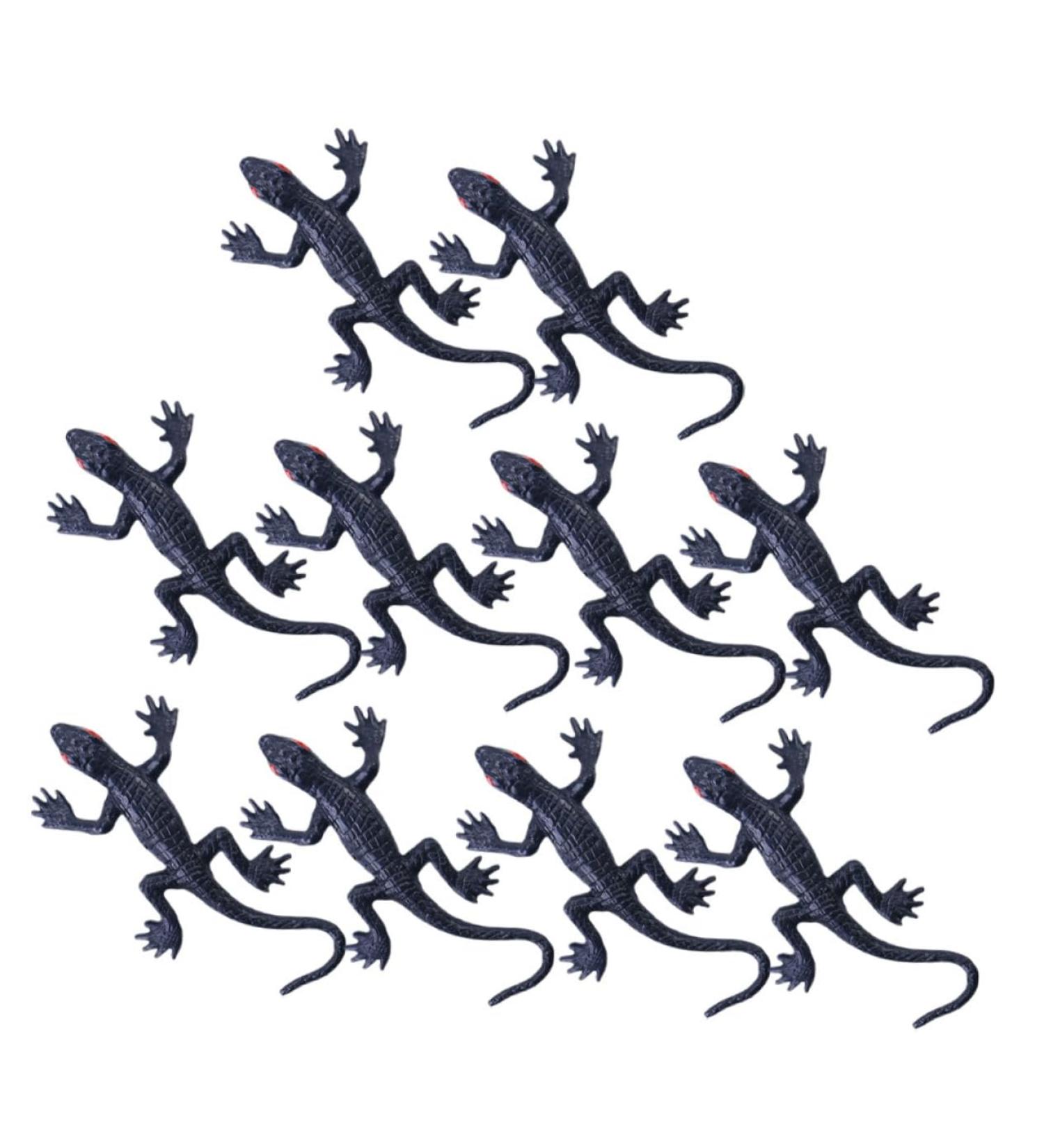 Buy Ibasenice 10-Pack Halloween Simulation Gecko Toys - Creepy Soft Rubber Reptile Accessories for Spooky Decor | International Shipping Available - Buy Online on GoSupps.com