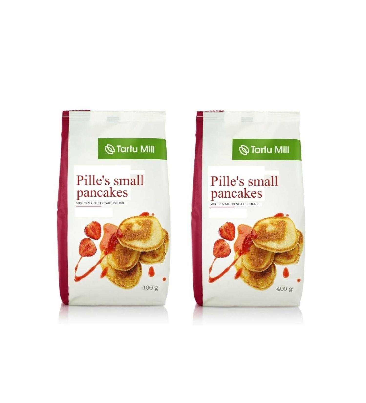 2x400g Thick Small Pancake Mix Instant Powder Dough Just add Water or Milk | Tartu Mill 0.8Kg - Buy Online on GoSupps.com