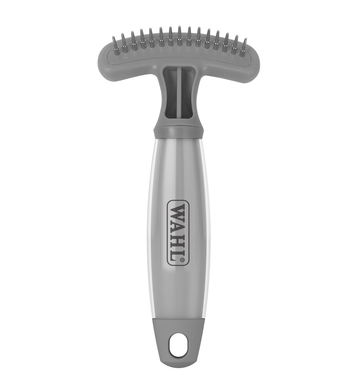 Wahl Canada Cat Single Row De-Shedder Rake Round tipped pins easily remove fur from the undercoat effective de-shedding tool Gentle to get rid of excess fur Great for Cat Grooming - Model 58529