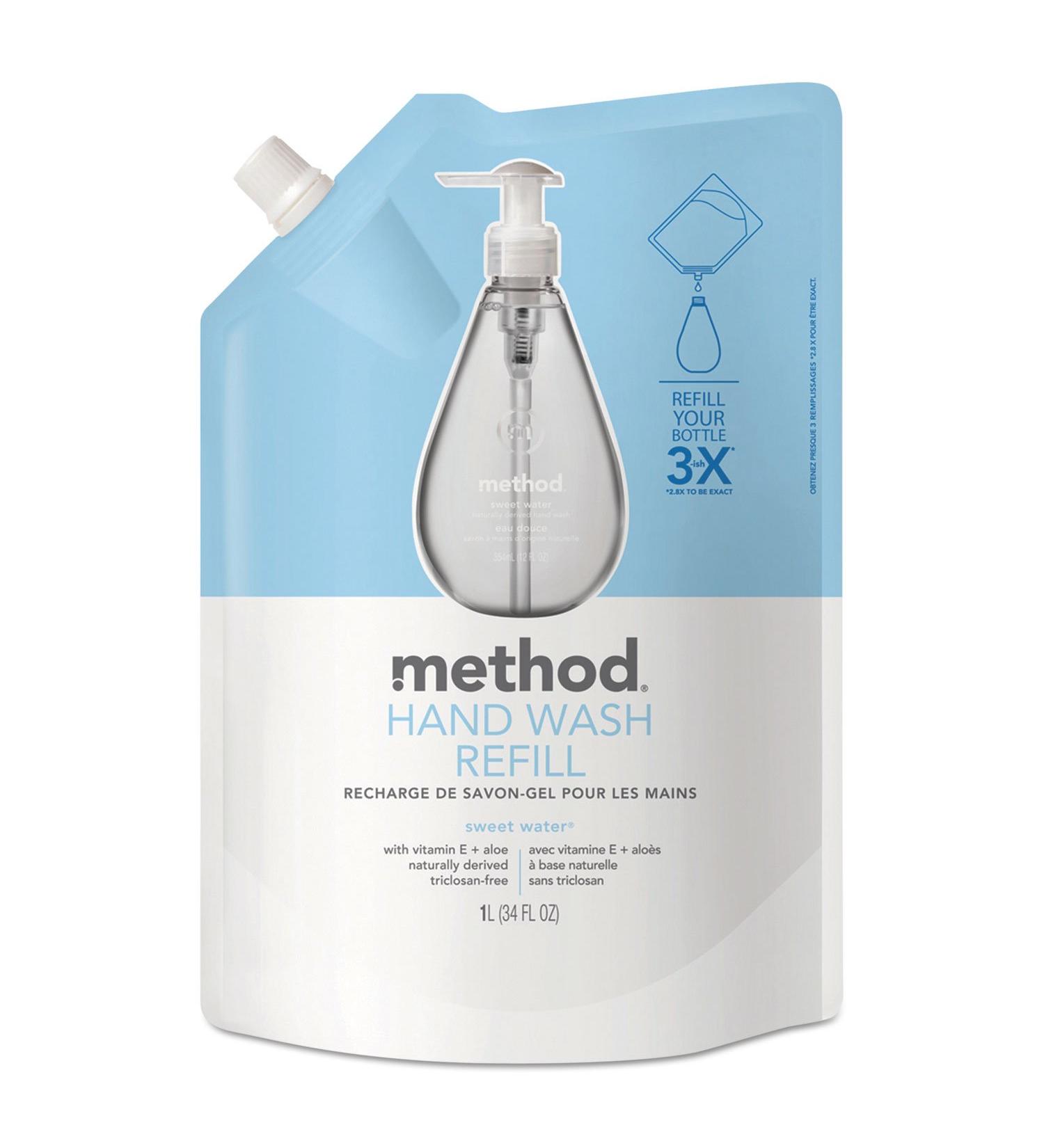 Method 00652 Gel Hand Wash Refill Sweet Water 34 oz - Eco-Friendly Soap Refill - 1 Pack - Buy Online on GoSupps.com
