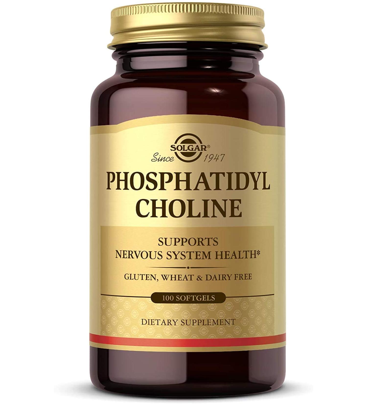 Solgar Phosphatidyl Choline 100 Softgels - Brain & Liver Support Supplement - Buy Online on GoSupps.com