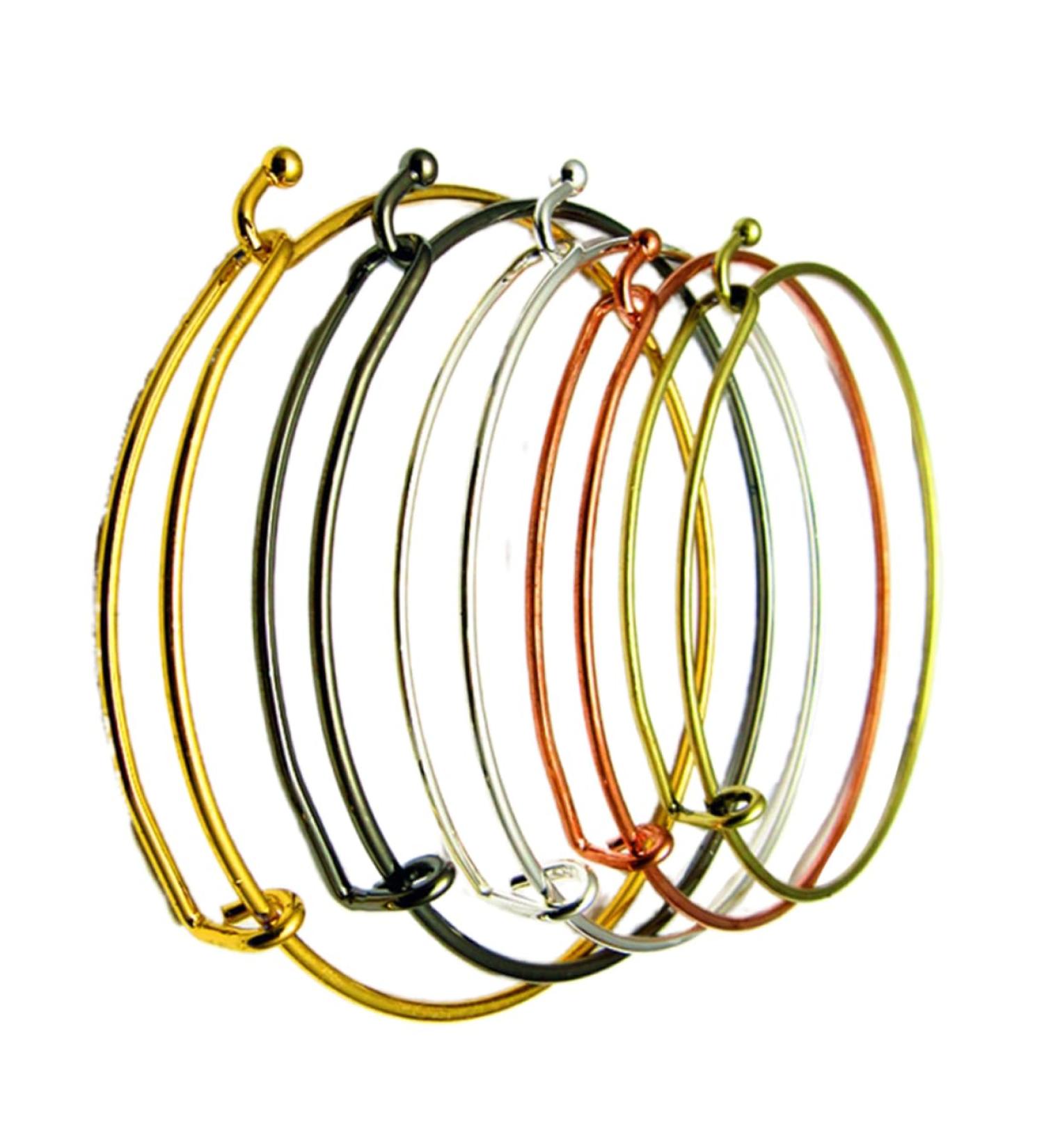 Operitacx 10pcs Bracelets Stainless Steel Bracelet Push-pull Bracelet Wristband Adjustable Metallic Line - Buy Online on GoSupps.com