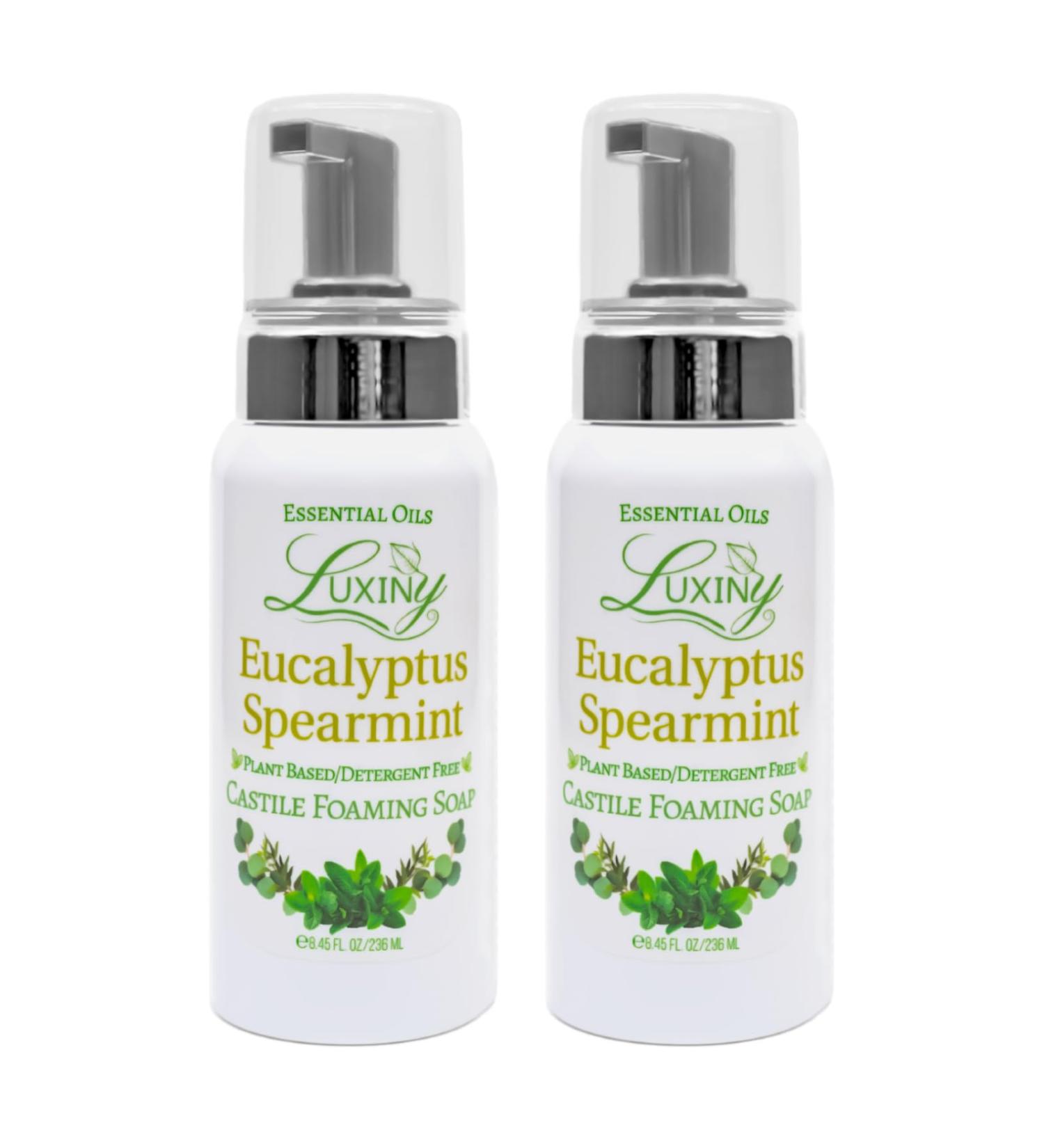 Castile soap Liquid Foaming Hand Soap All Natural Moisturizing Hand Wash for the Kitchen & Bathroom Palm Oil Free Vegan & Cruelty Free Made in the USA 8.45 oz. 2 Pack (Eucalyptus Spearmint) - Buy Online on GoSupps.com