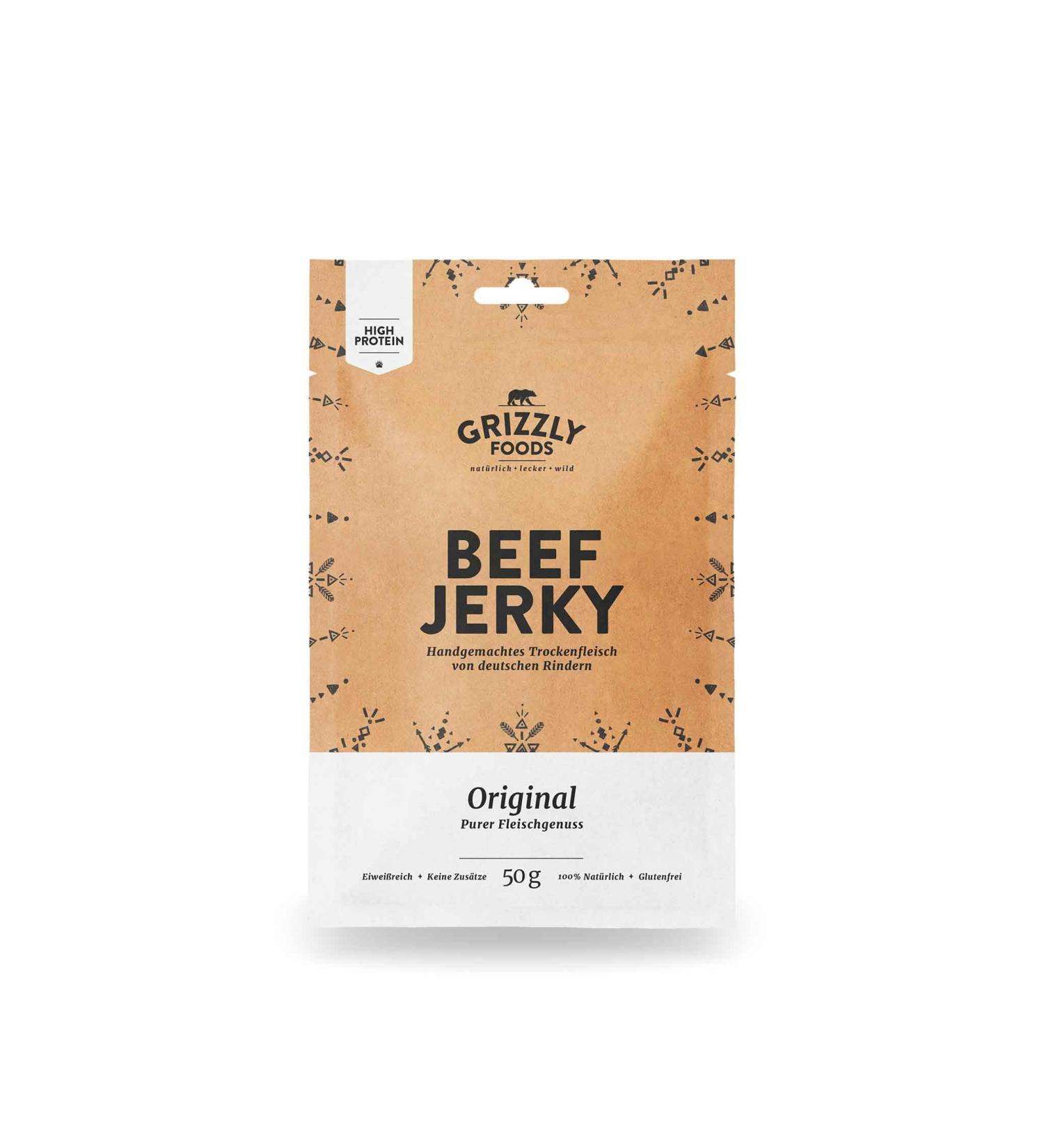 Buy German Beef Jerky Set - 10 x 50g Original Dried Beef | International Shipping - Buy Online on GoSupps.com