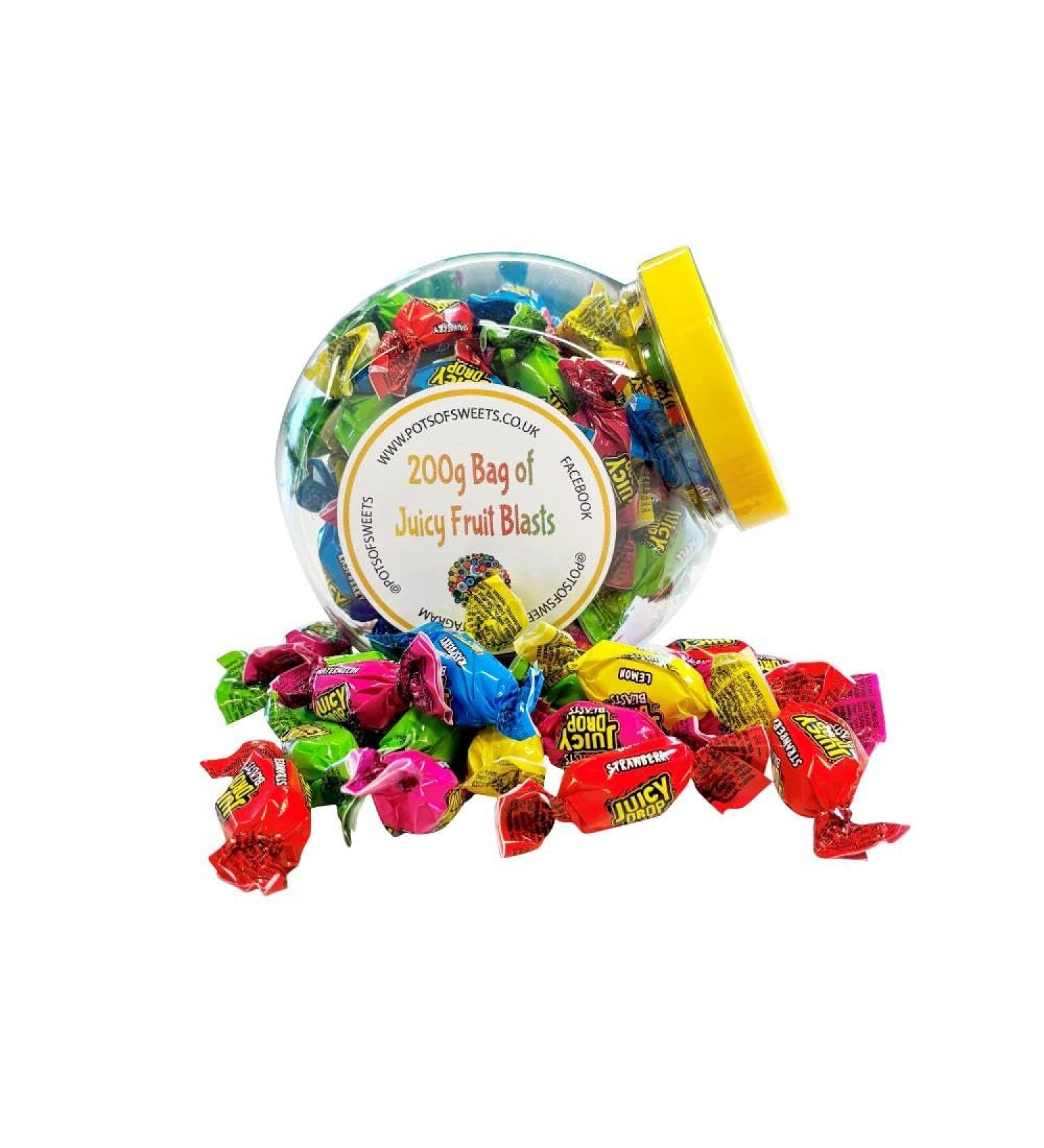200g Cookie Jar of Juicy Drop Fruit Blast Sweets - Buy Online on GoSupps.com