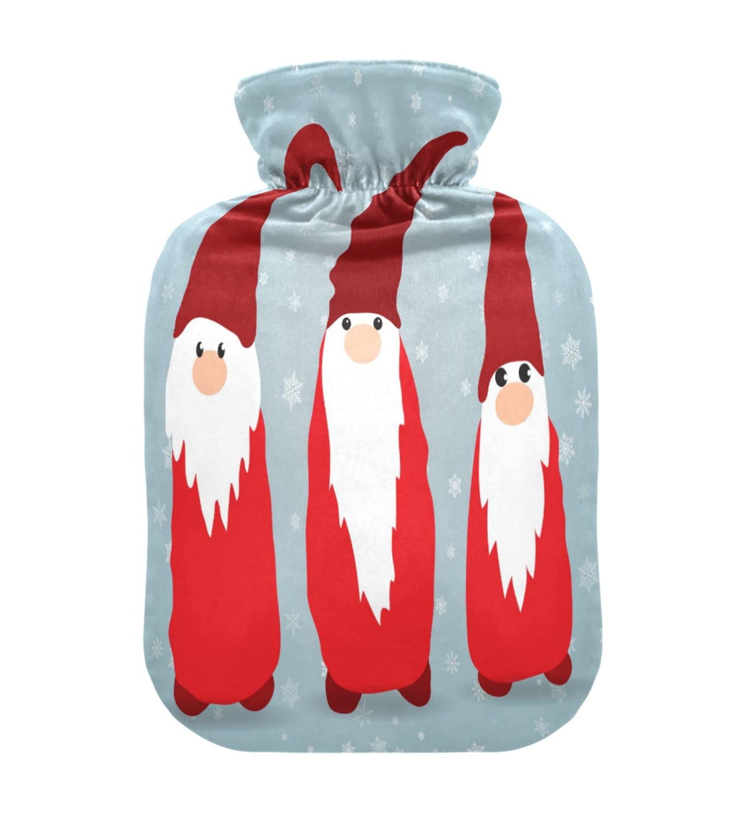 Buy Scandinavian Snowflake Hot Water Bottle - 2L Soft Fleece Cover for Hot & Cold Compress - International Shipping Available - Buy Online on GoSupps.com