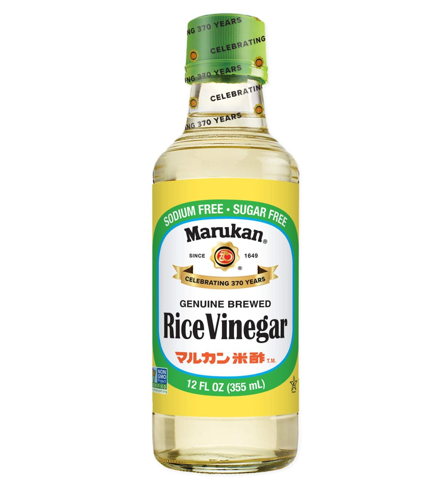 Marukan Genuine Brewed Rice Vinegar 12oz Glass Bottle - Premium Quality - Buy Online on GoSupps.com