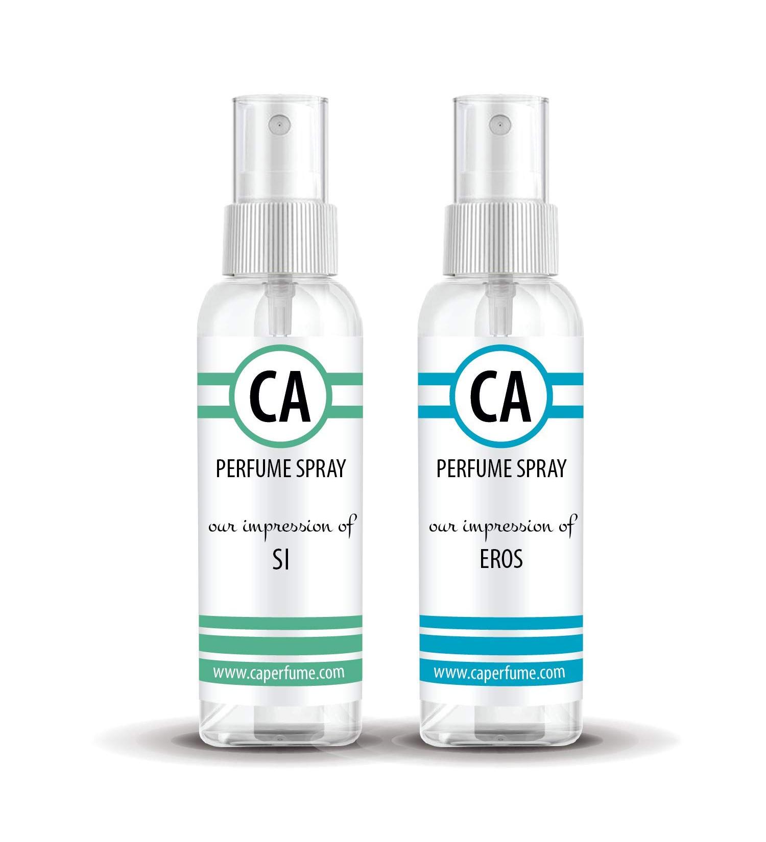 CA Perfume Impression of (Si + Eros) Travel Size Sample Fragrance Refillable Atomizer Long Lasting Eau de Parfum (Cologne) Sprayer / 2 Fl Oz/ 60 ml Si + Eros Impression - Buy Online on GoSupps.com