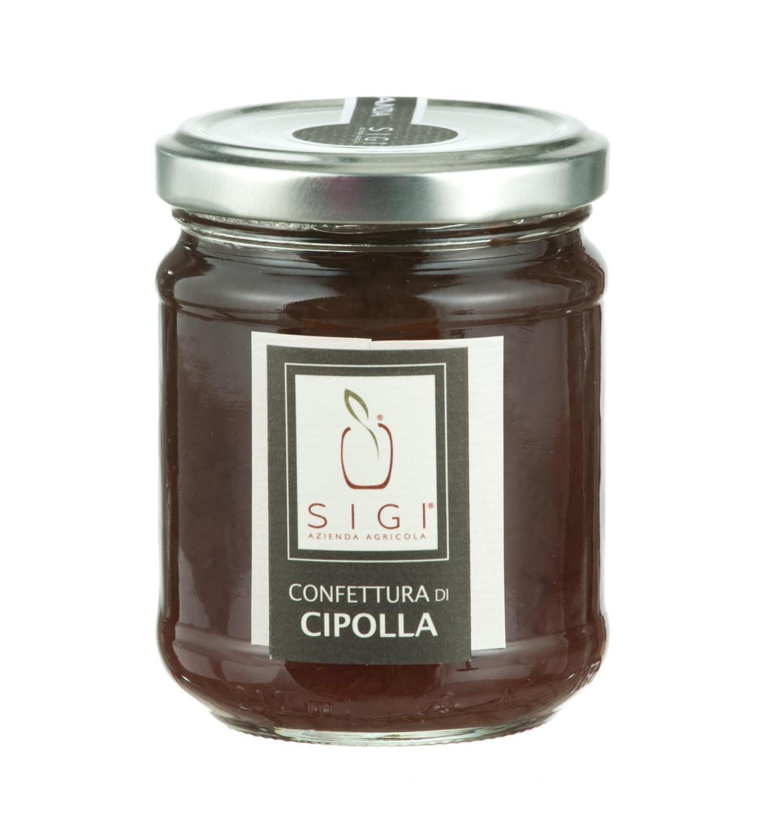 SIGI Azienda Agricola ONION Jam | Free of Food Dyes Preservatives and Additives | 100% Artisanal and Natural | Handmade and Made in Italy | Jar 110gr.