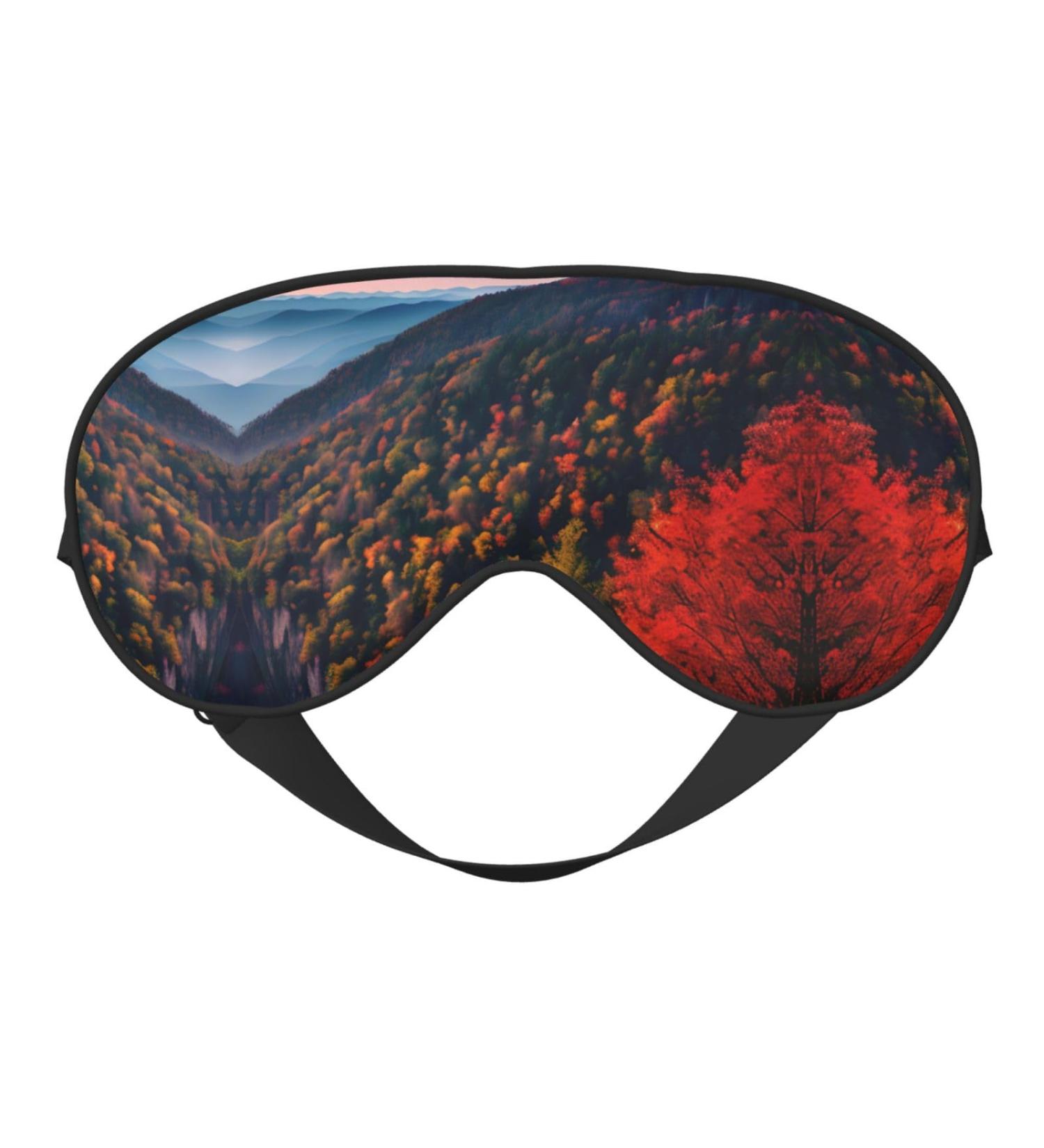 Smokey Mountain Cliff Print Unisex Eye Mask | Soft Comfortable Light-Blocking Sleep Mask for Travel & Relaxation - Buy Online on GoSupps.com