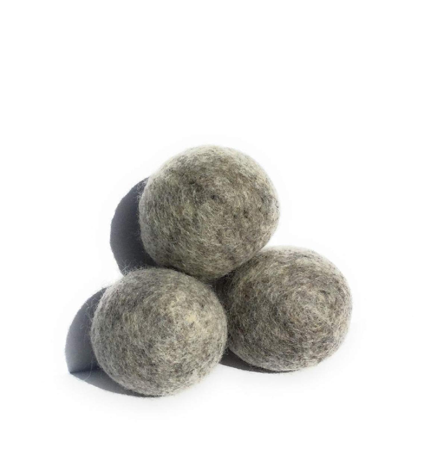 Wool dryer ball gift set - Made in America Wool Dryer Balls - Set of 3 Gray