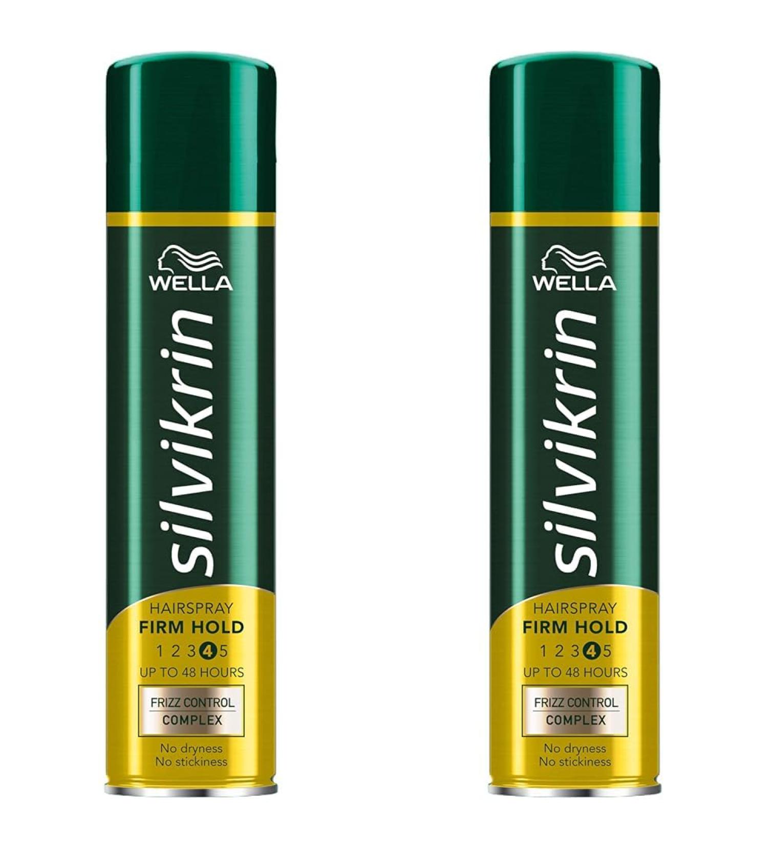 Wella Silvikrin Firm Hold Hairspray 400ml (Pack of 2) 400.00 ml (Pack of 2) 4 Firm Hold - Buy Online on GoSupps.com