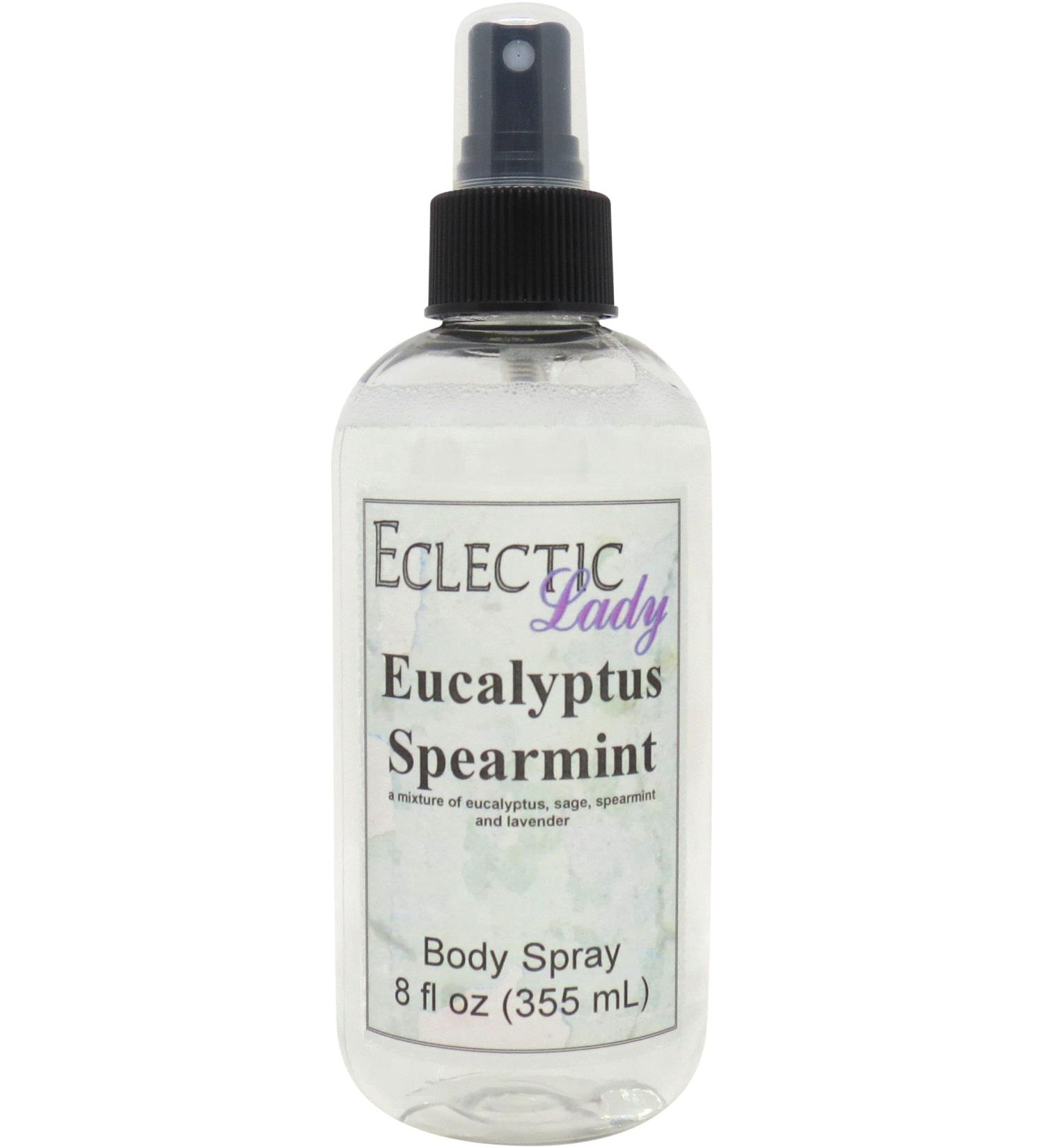 Eclectic Lady Eucalyptus Spearmint Moisturizing Body Spray Original Strength Spear Mint Fragrances Handcrafted in USA Paraben-Free Phthalate-Free Fragrance (8 oz) Regular Strength 8 Fluid Ounces - Buy Online on GoSupps.com