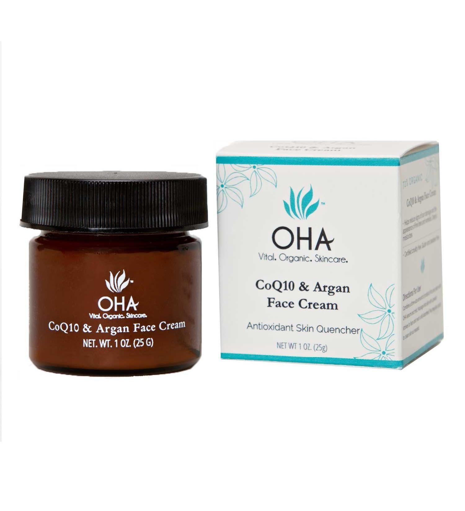 CoQ10 & Argan Face Cream OHA Vital Organic Skincare 1 fl oz Cream
