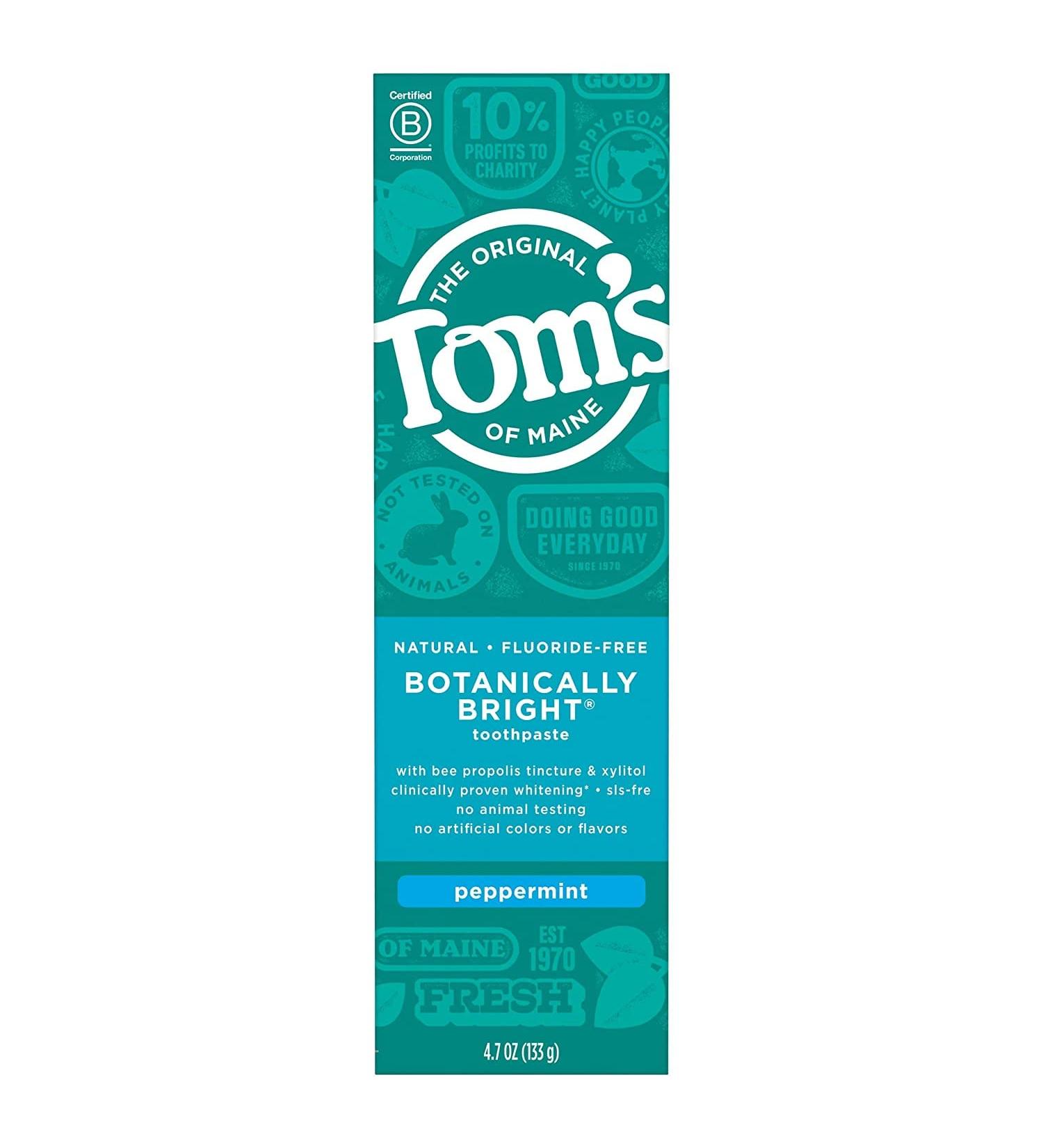 Buy Tom's of Maine Natural Toothpaste for Whitening with Peppermint 4.7 Oz - International Shipping Available - Buy Online on GoSupps.com