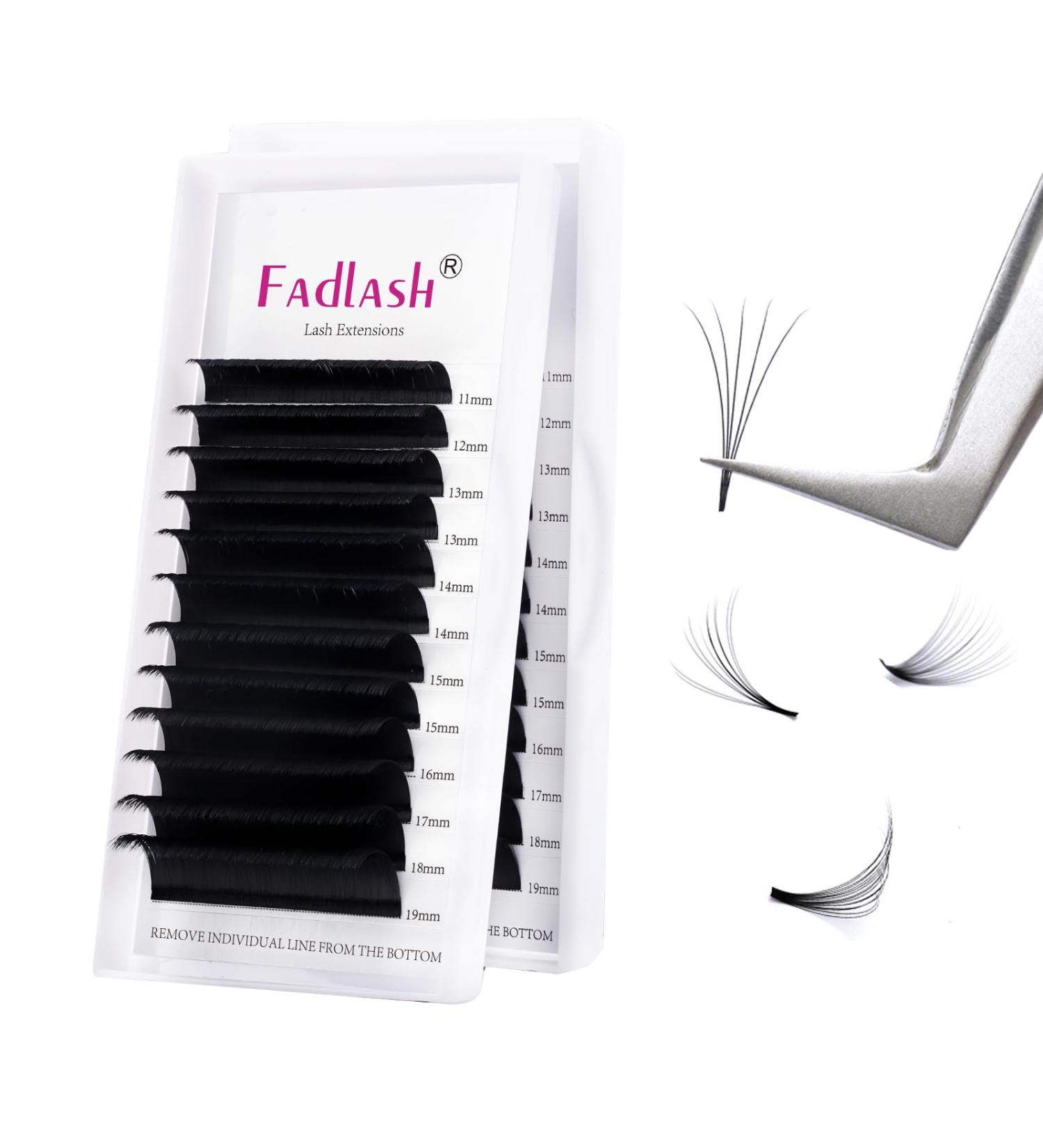 Fadlash Easy Fan Lashes D Curl 0.07 11-19mm Mixed Length Russian Eyelash Extensions - Buy Online on GoSupps.com