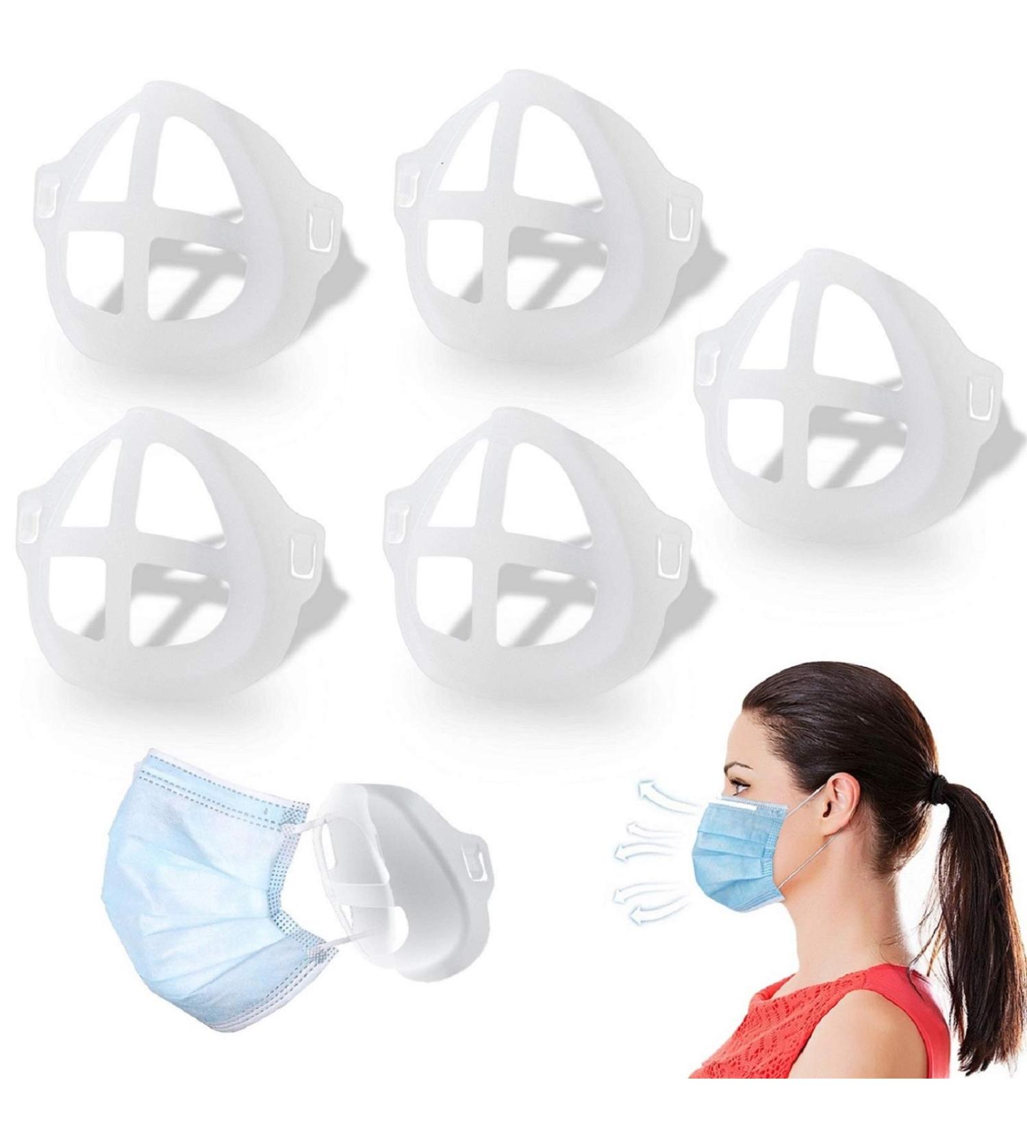 3D Mask Bracket - Oceantree Inner Support Frame for Face Mask | Protects Lipstick | More Space Nose Protection | Breathable Mask Holder - Buy Online on GoSupps.com