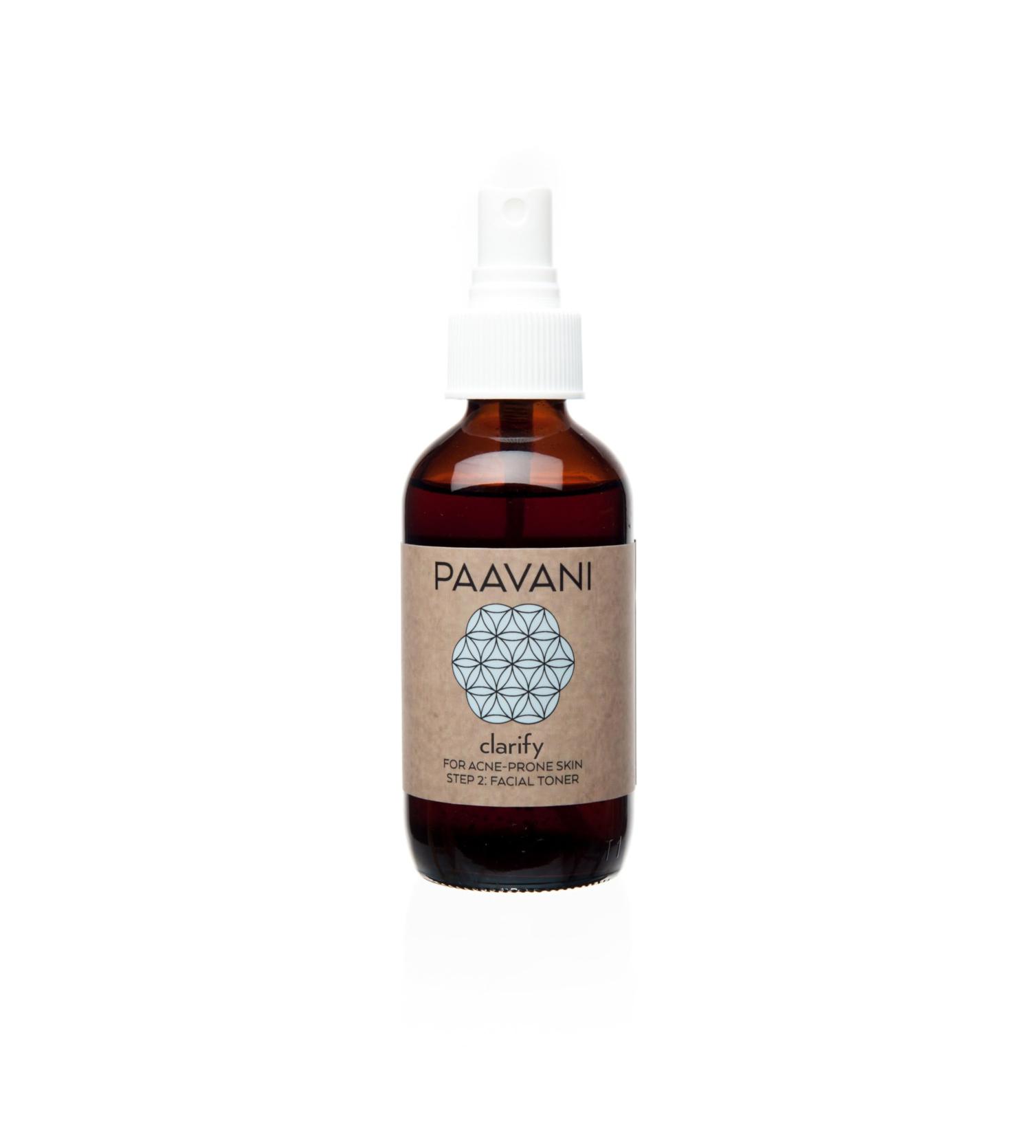 PAAVANI Ayurveda Clarifying Toner - 100% Organic Ayurvedic Skincare for Acne Prone Skin - Made in USA - 4 oz - Buy Online on GoSupps.com