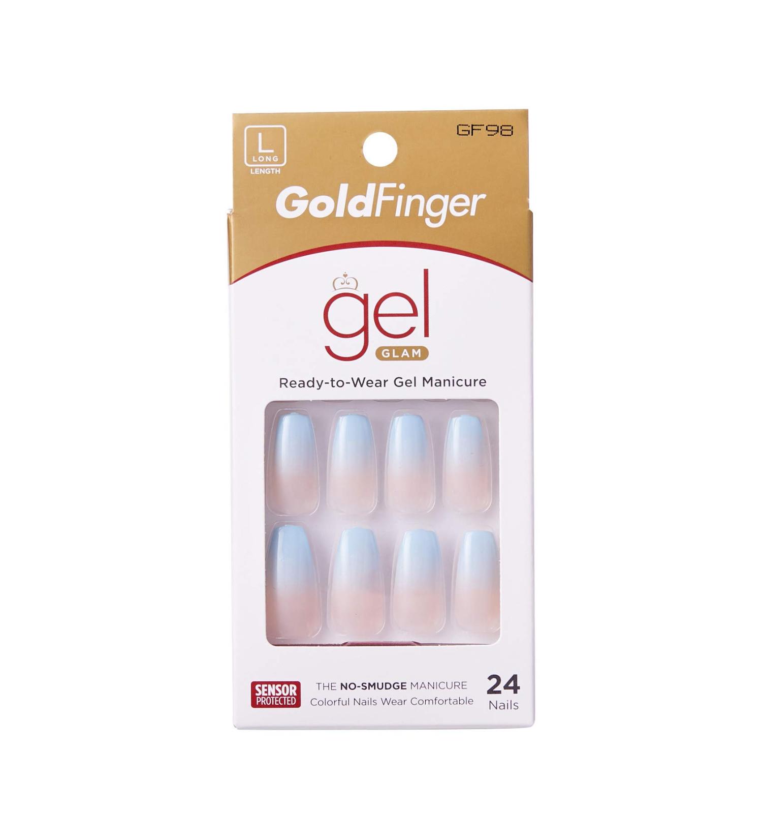 Gold Finger Full Cover Nails Gel - Ready to Wear Long Nails with Glue Included - Buy Online on GoSupps.com
