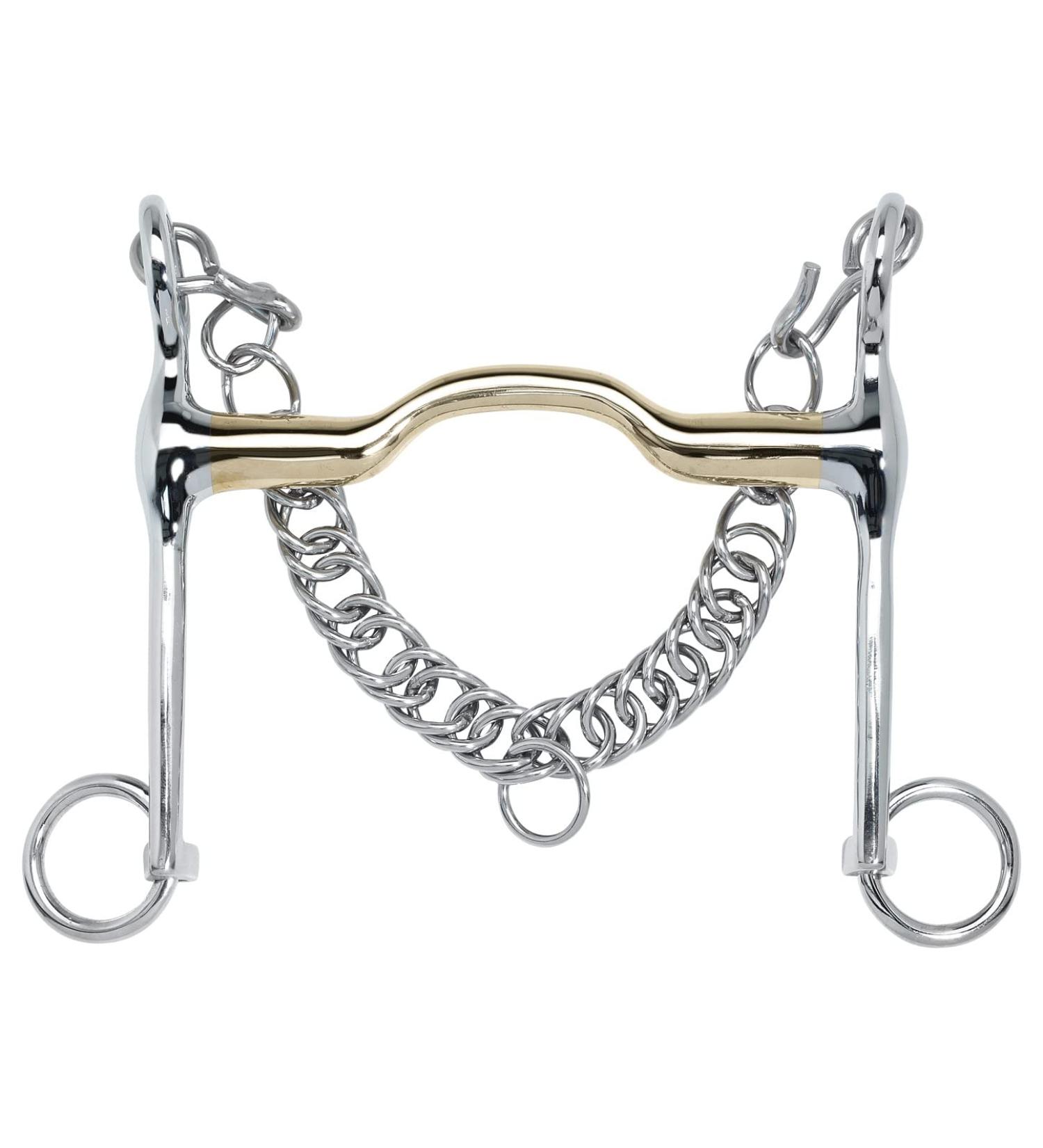 Dressage curb bit KAUGAN extra thin stainless steel fittings Kaugan width 12.5 cm thickness 14 mm