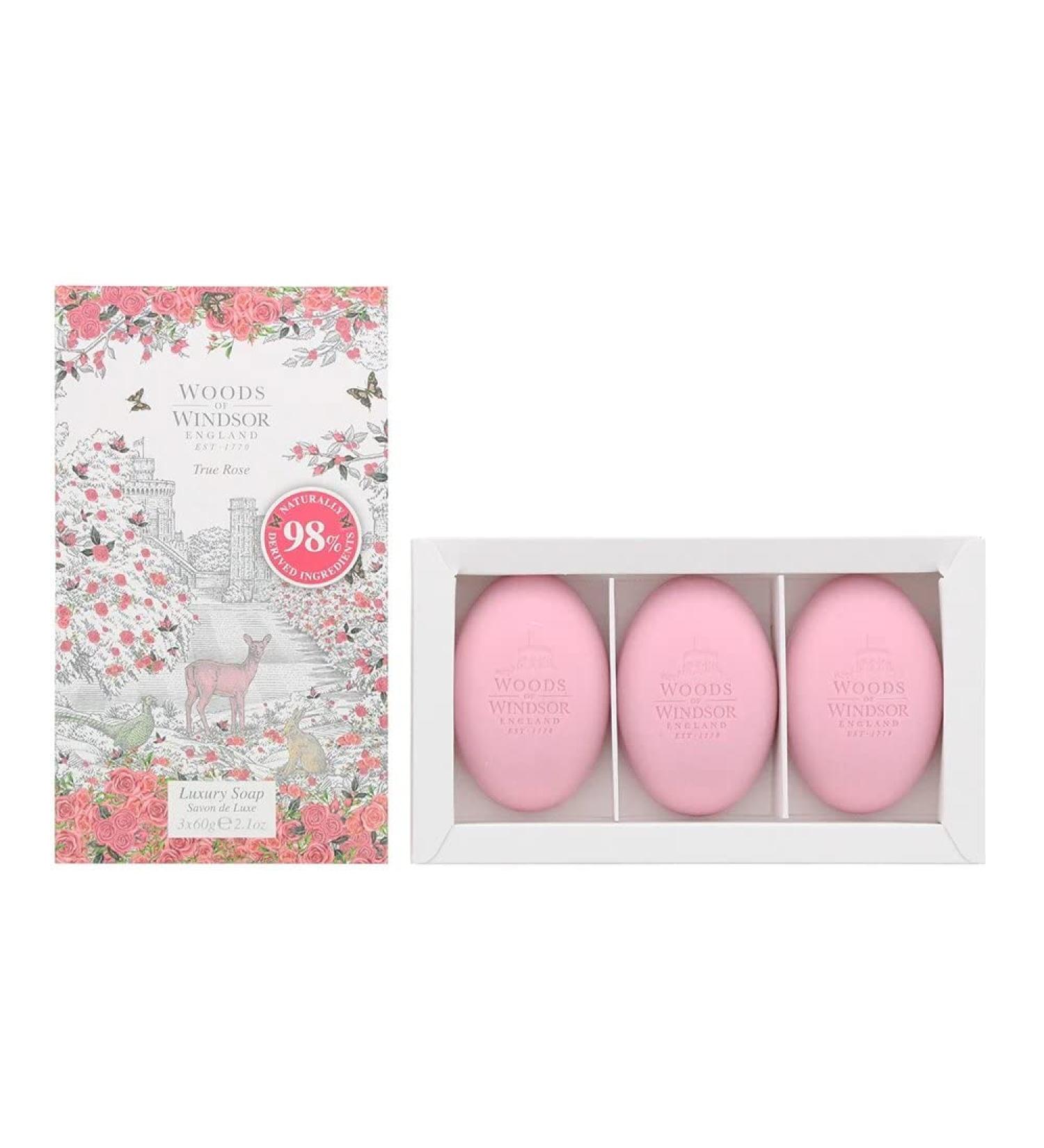 Woods of Windsor True Rose Luxury Soap - Premium Floral Skincare - Buy Online on GoSupps.com