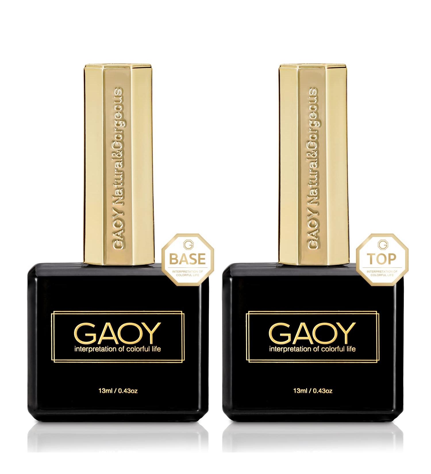 GAOY Gel Top Coat and Base Coat Set - 13ml 2Pcs No Wipe Clear Foundation for Acrylic Nails - DIY Manicure and Pedicure at Home - Buy Online on GoSupps.com
