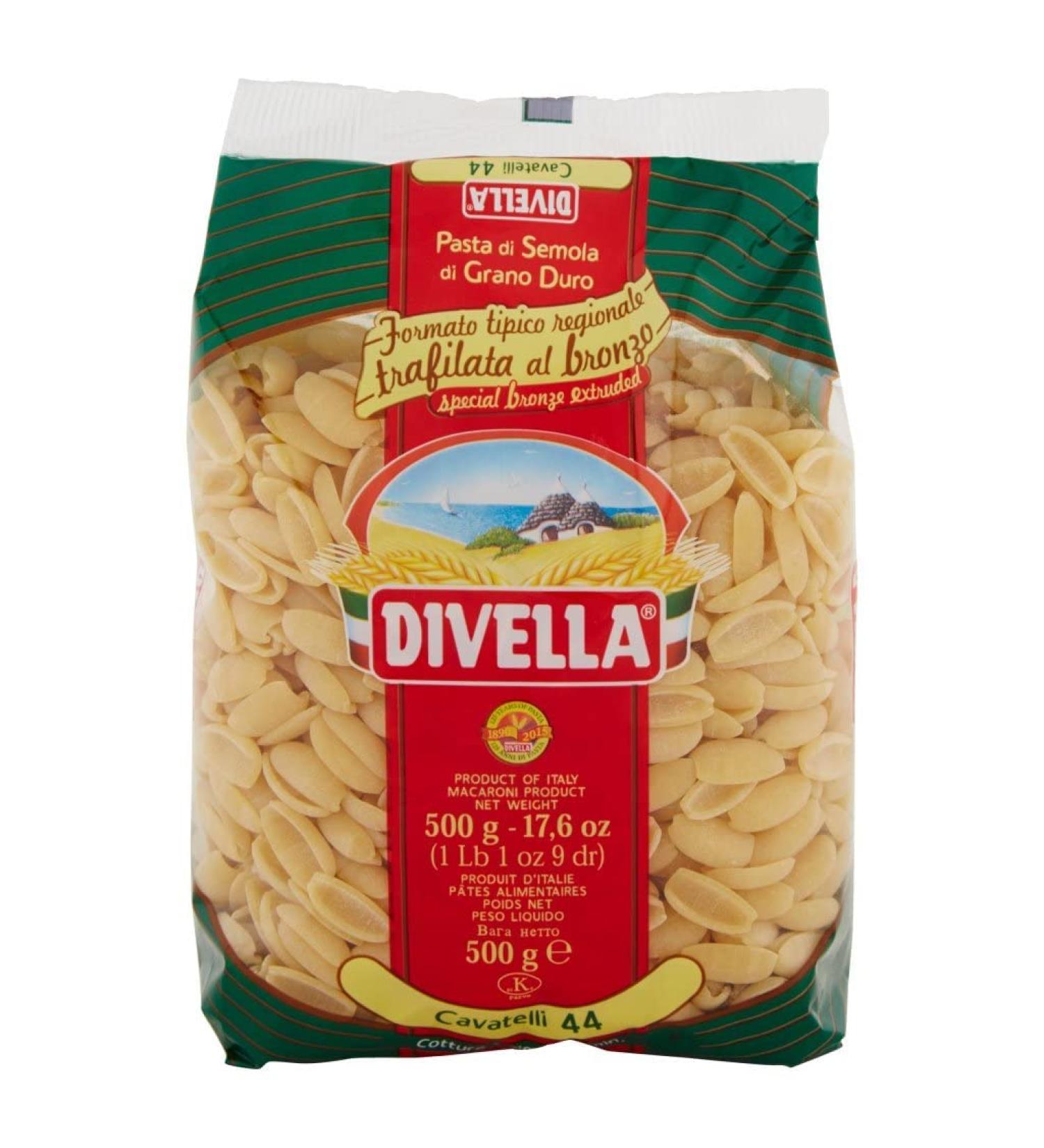  Italian Gourmet E.R. Divella Cavatelli N. 44 Set of 24 durum wheat semolina pasta 500 g + Italian box Gourmet Polpa di Pomodoro 400 g - Buy Online on GoSupps.com