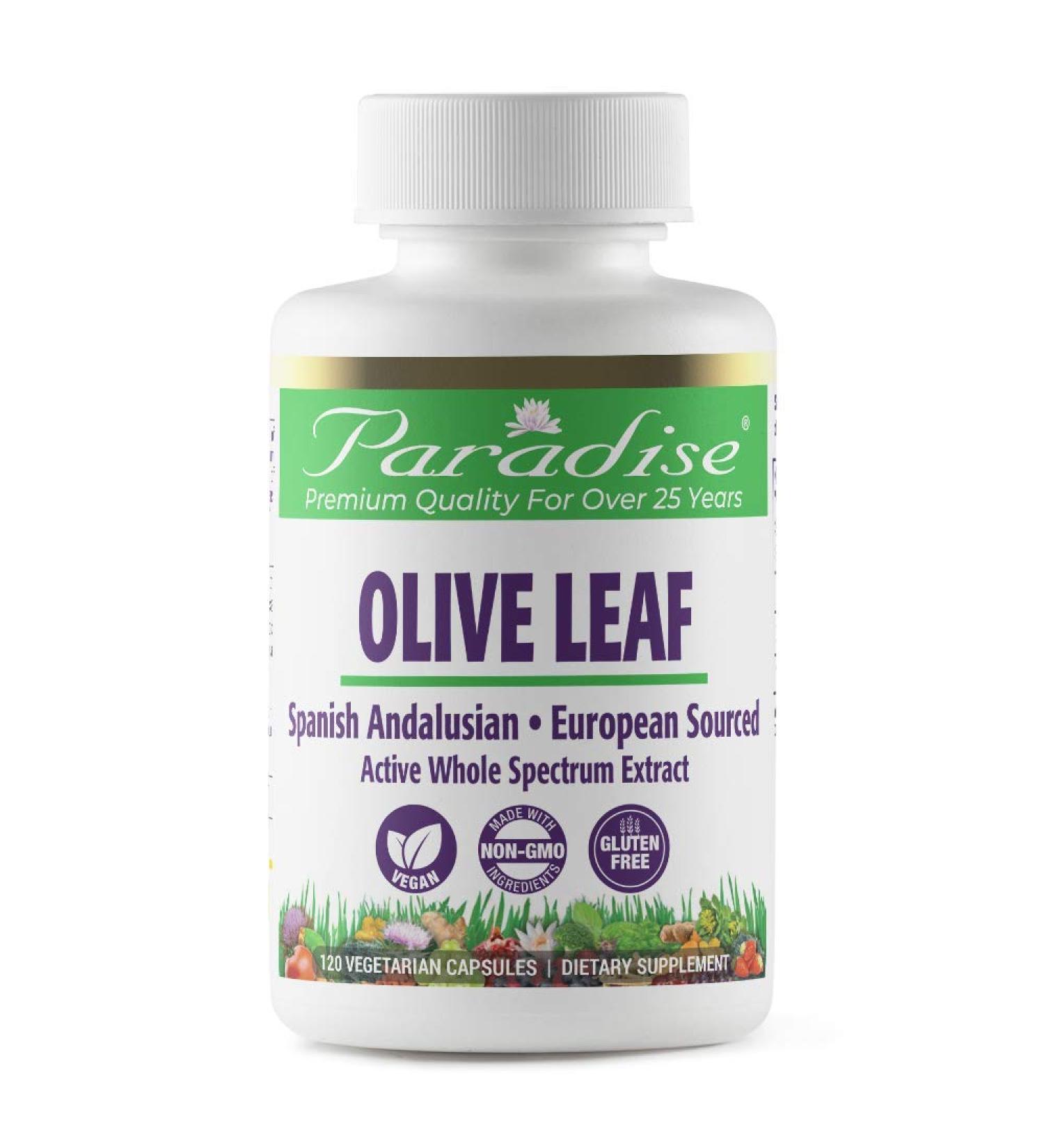 Paradise Herbs Olive Leaf 120 Vegetarian Capsules